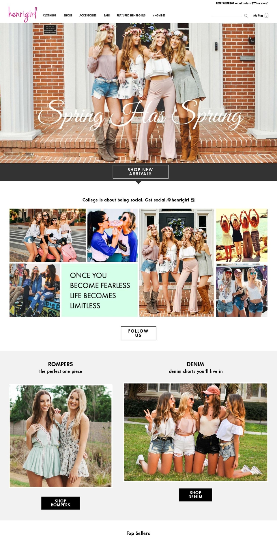 henrigirl.com shopify website screenshot