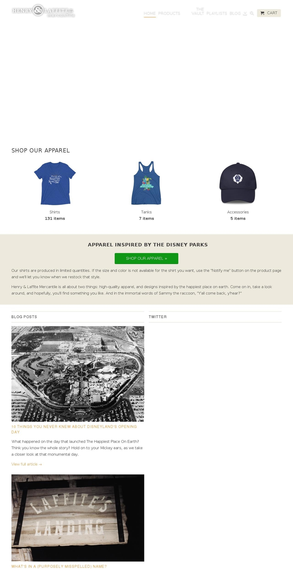 henryandlaffite.org shopify website screenshot