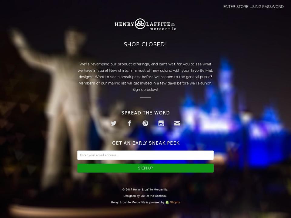 henryandlaffitte.com shopify website screenshot