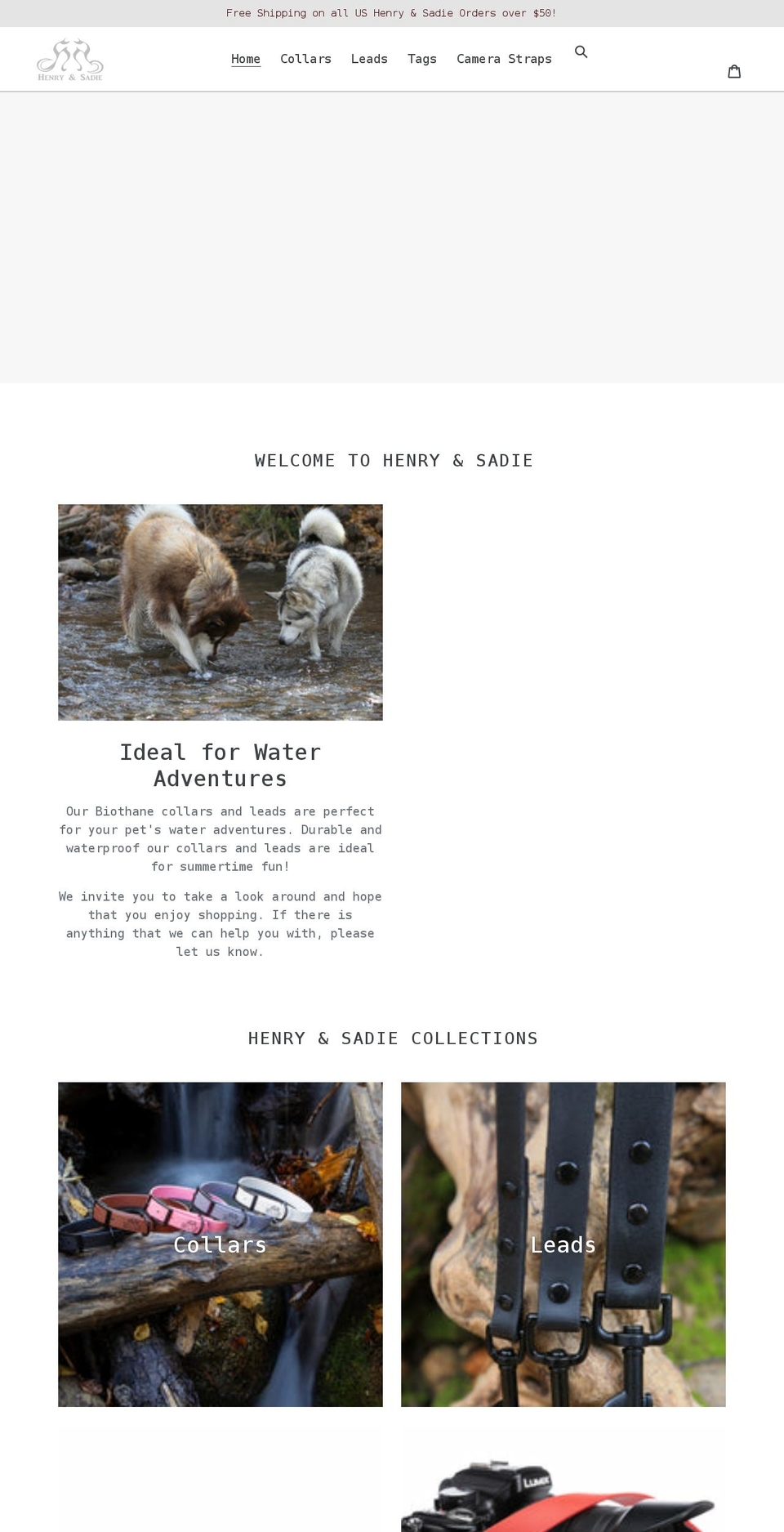 henryandsadie.com shopify website screenshot