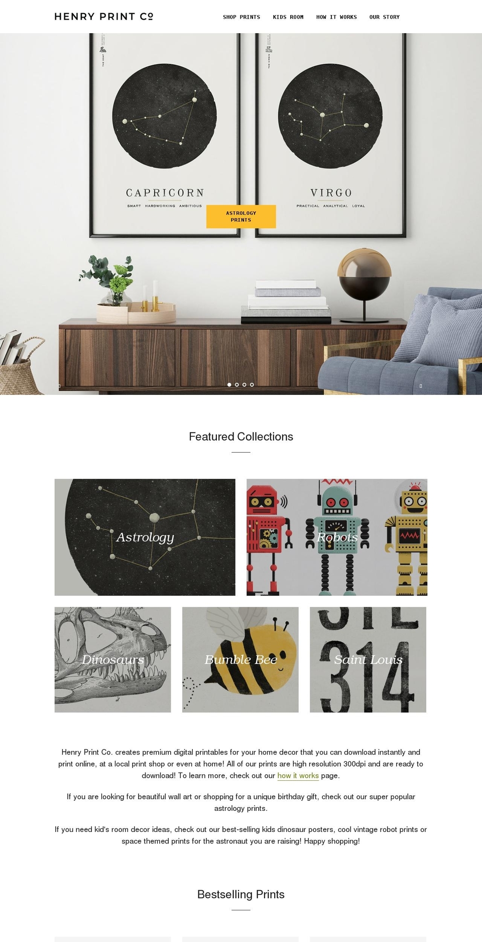 henryprintco.com shopify website screenshot