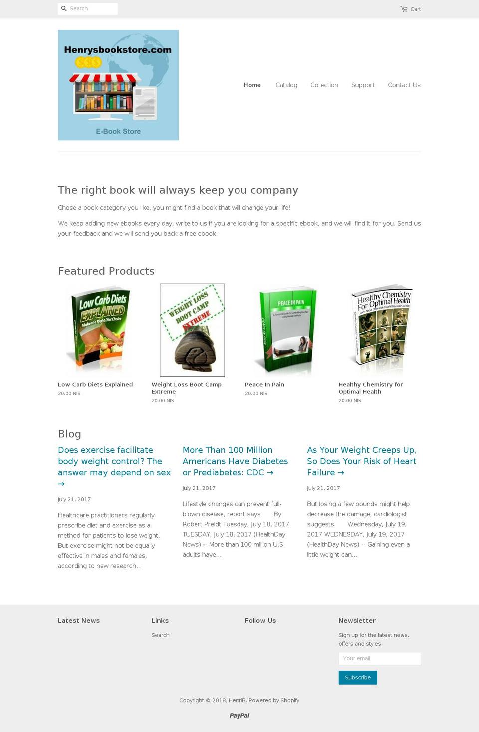henrysbookstore.com shopify website screenshot