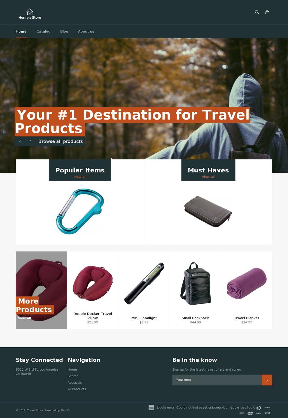 henrysstore.com shopify website screenshot