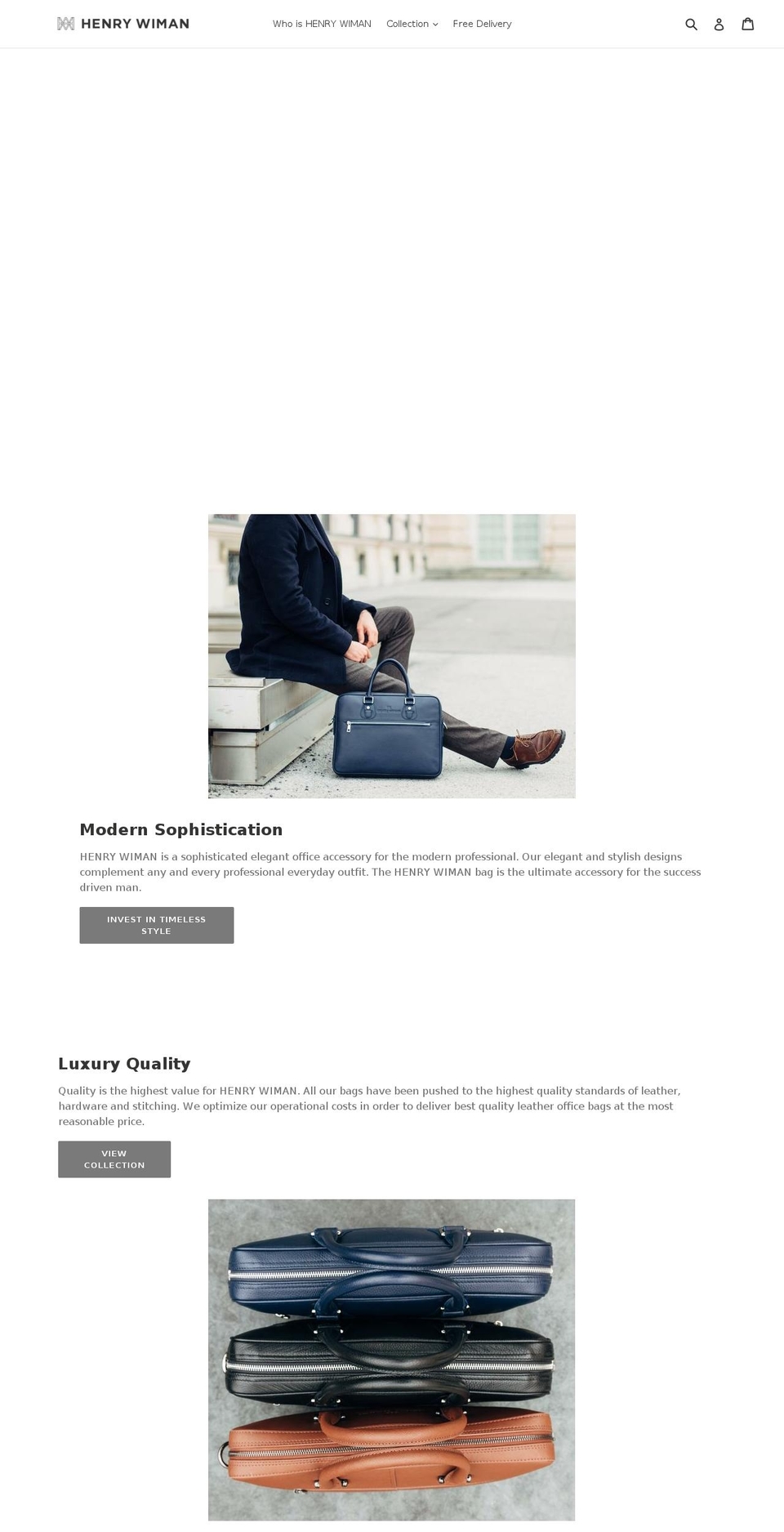 henrywiman.com shopify website screenshot