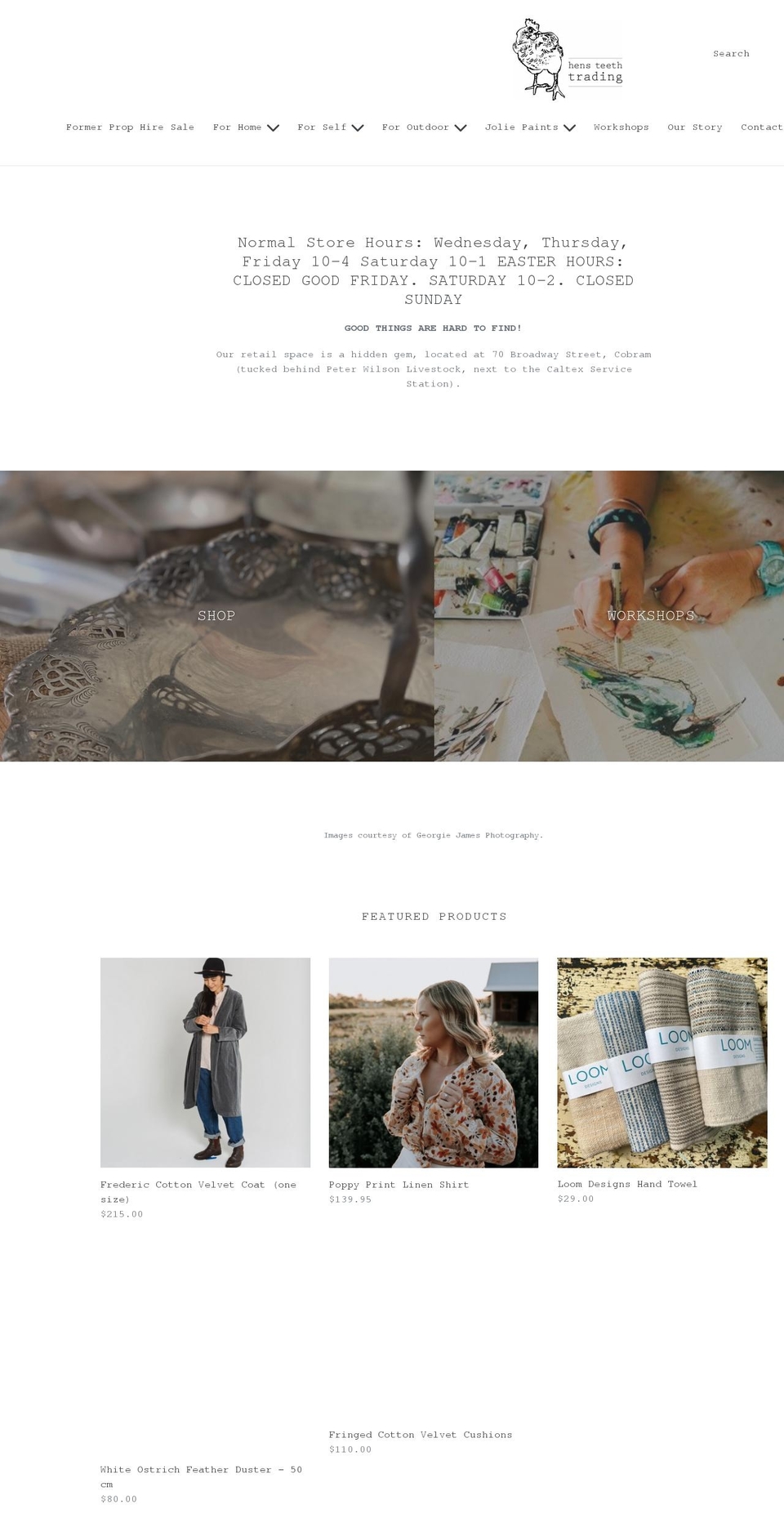 hensteethtrading.com shopify website screenshot