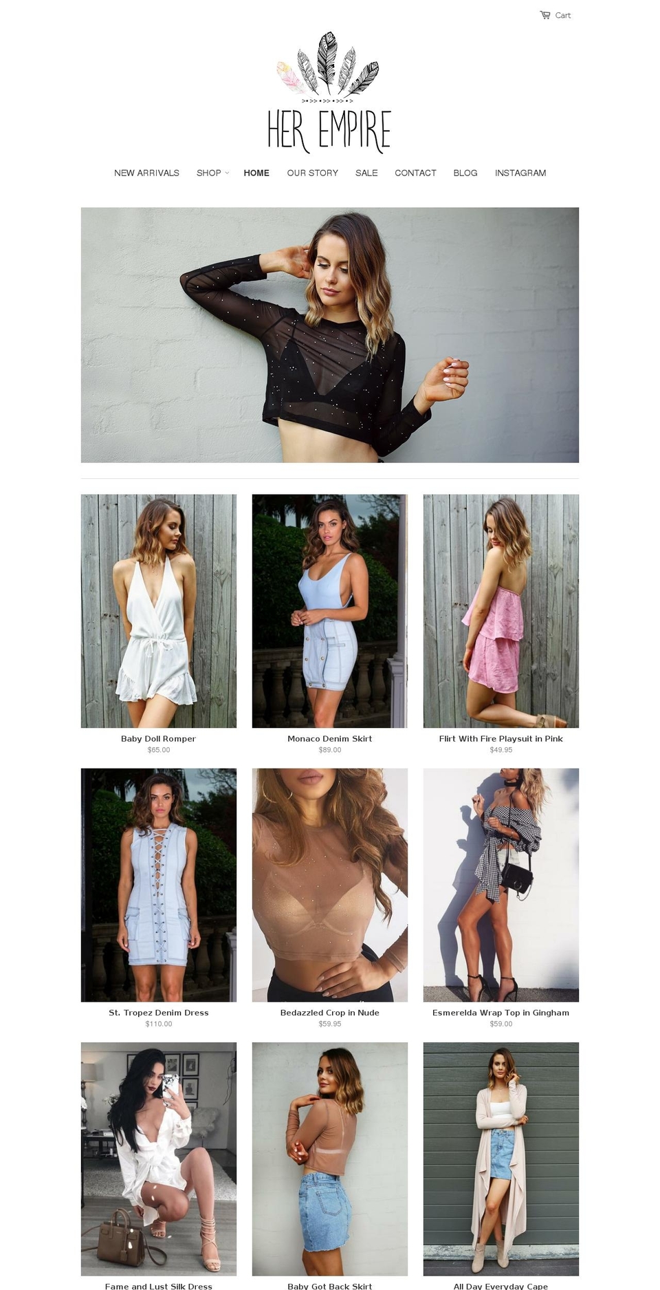 her-empire.com shopify website screenshot