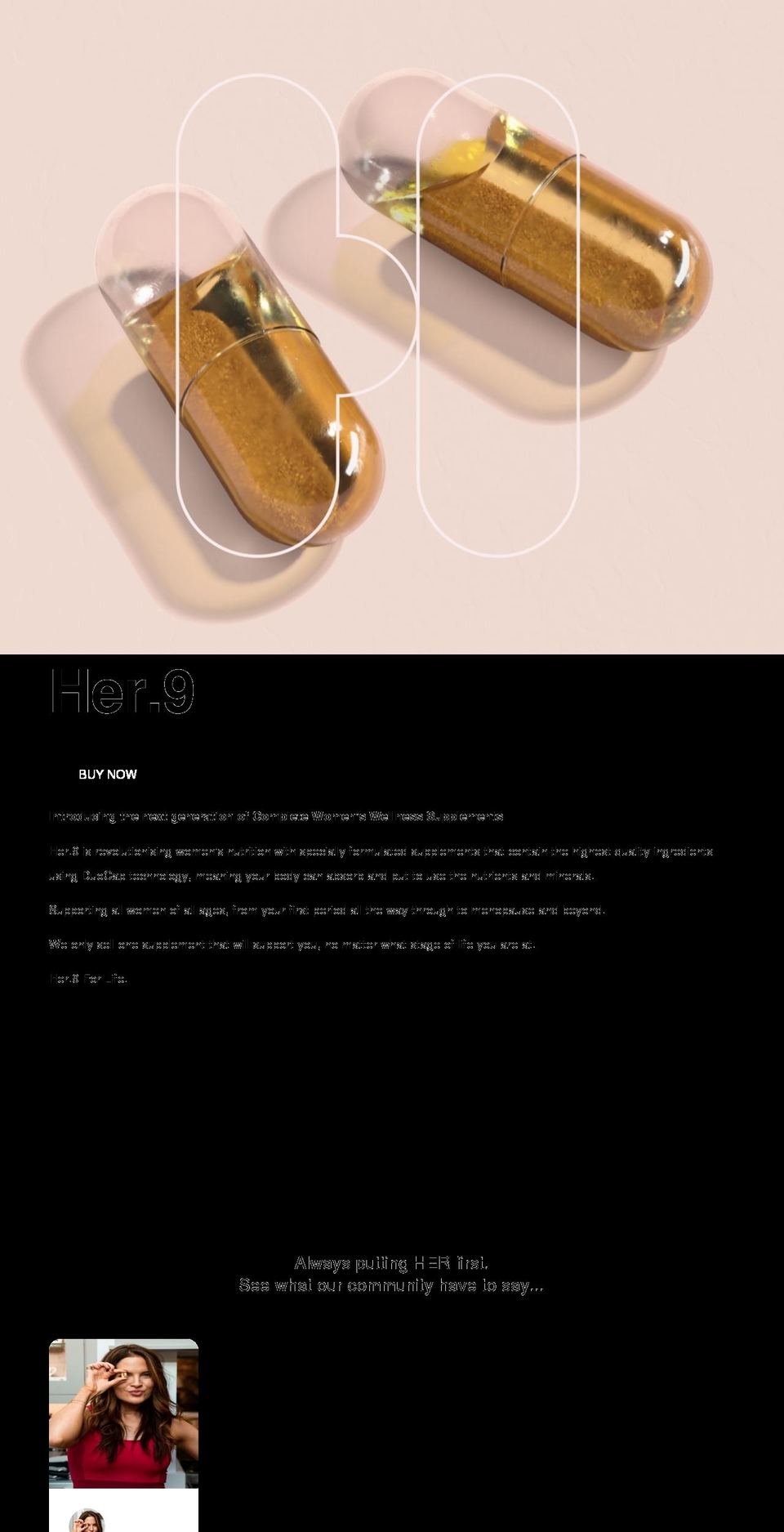 her9.co.uk shopify website screenshot