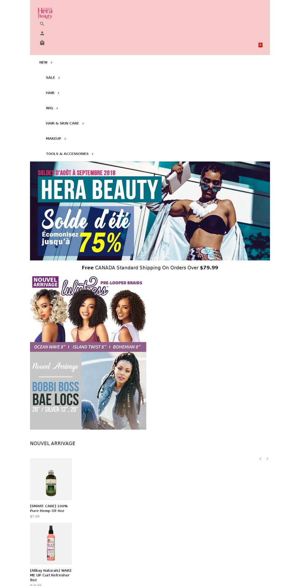 herabeaute.com shopify website screenshot