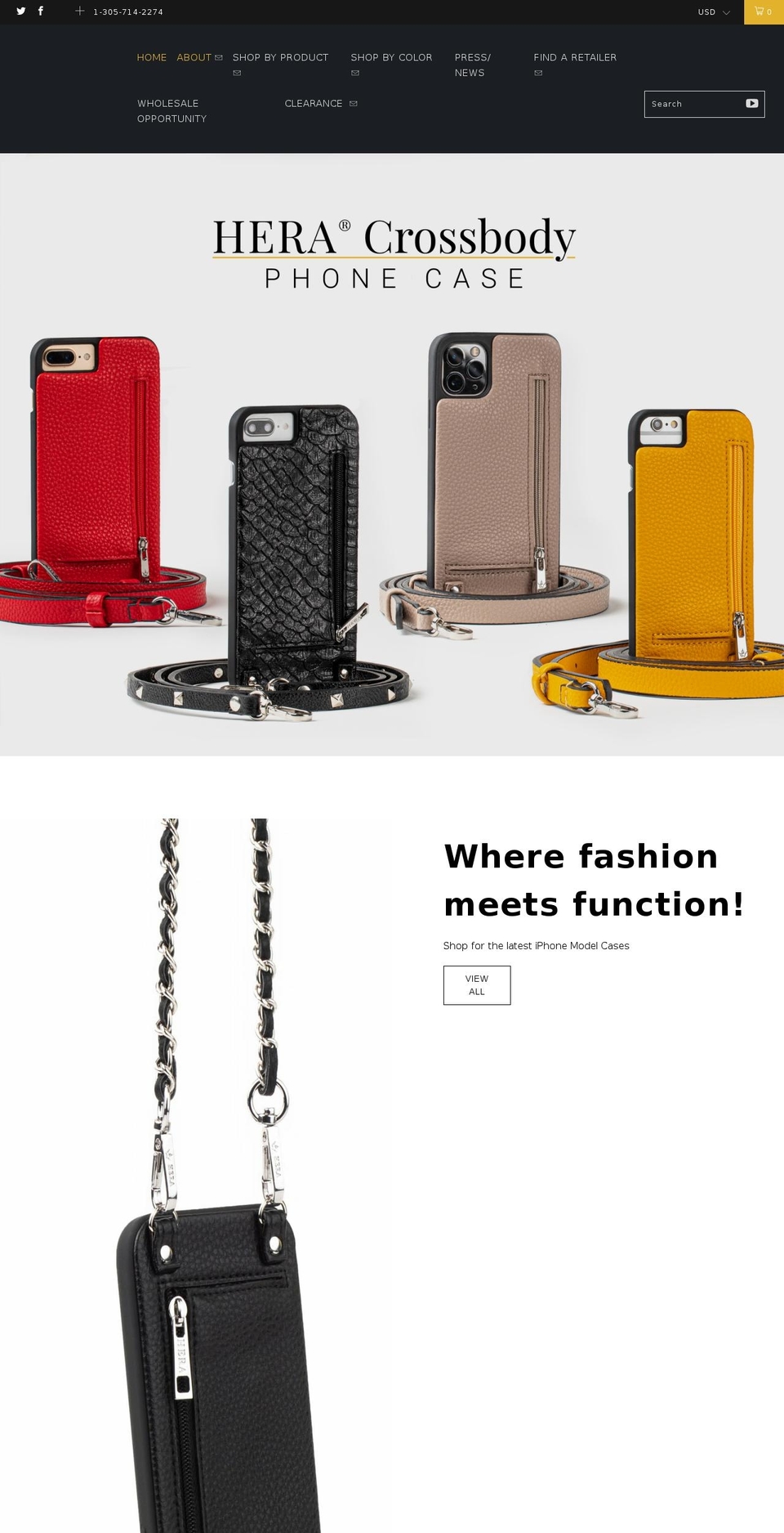 heracased.com — Shopify storefront screenshot