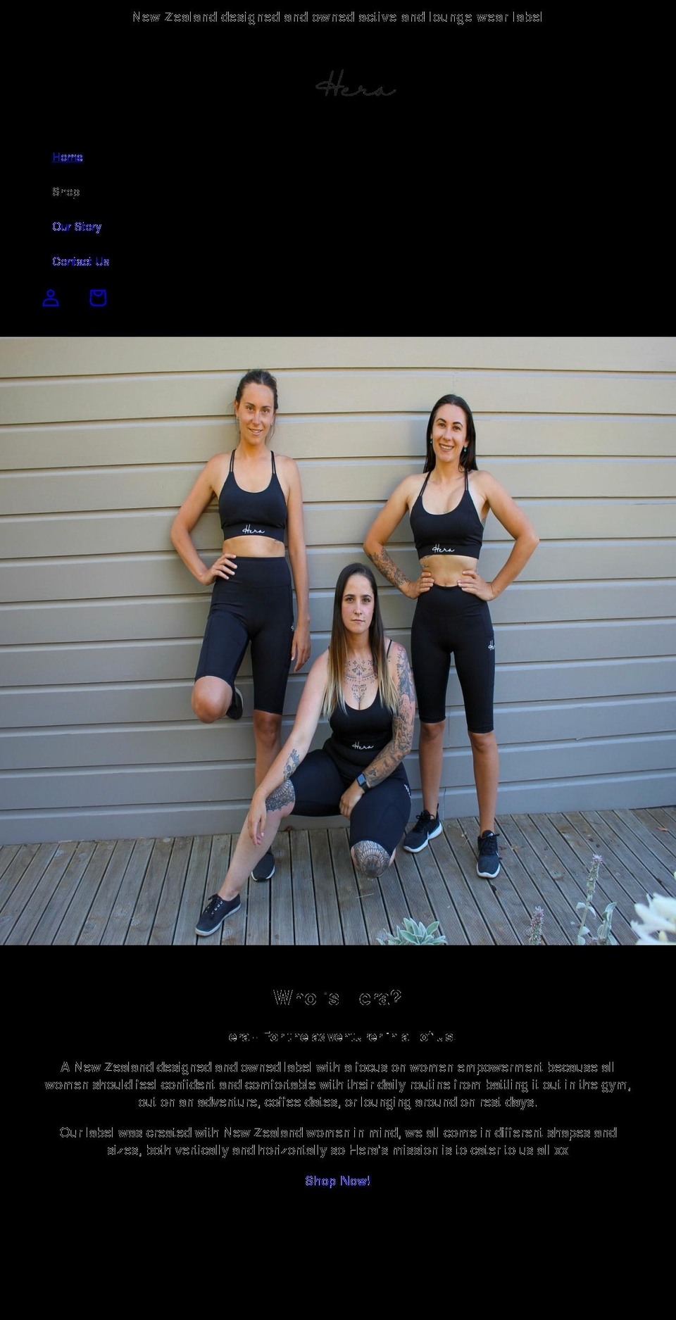 herafitness.co.nz shopify website screenshot