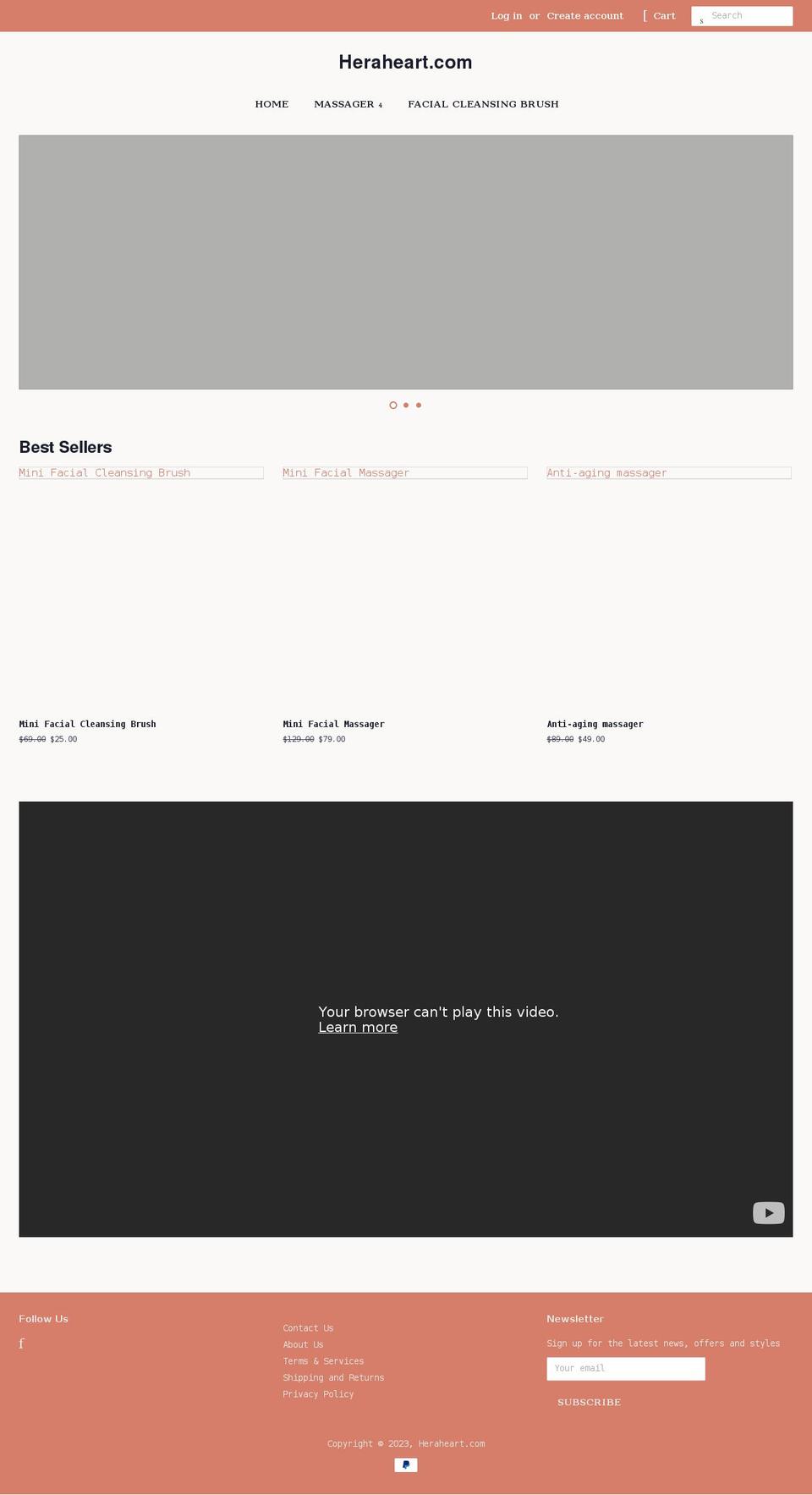 heraheart.com shopify website screenshot
