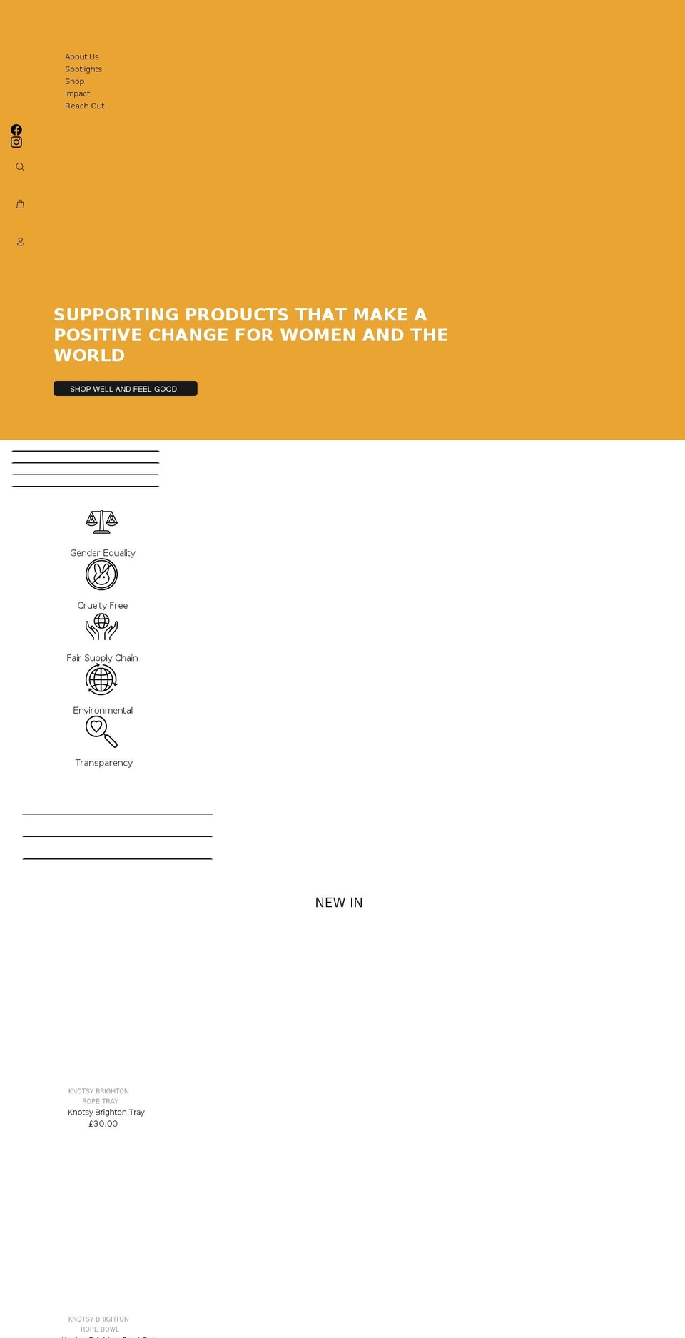 herandearth.com shopify website screenshot