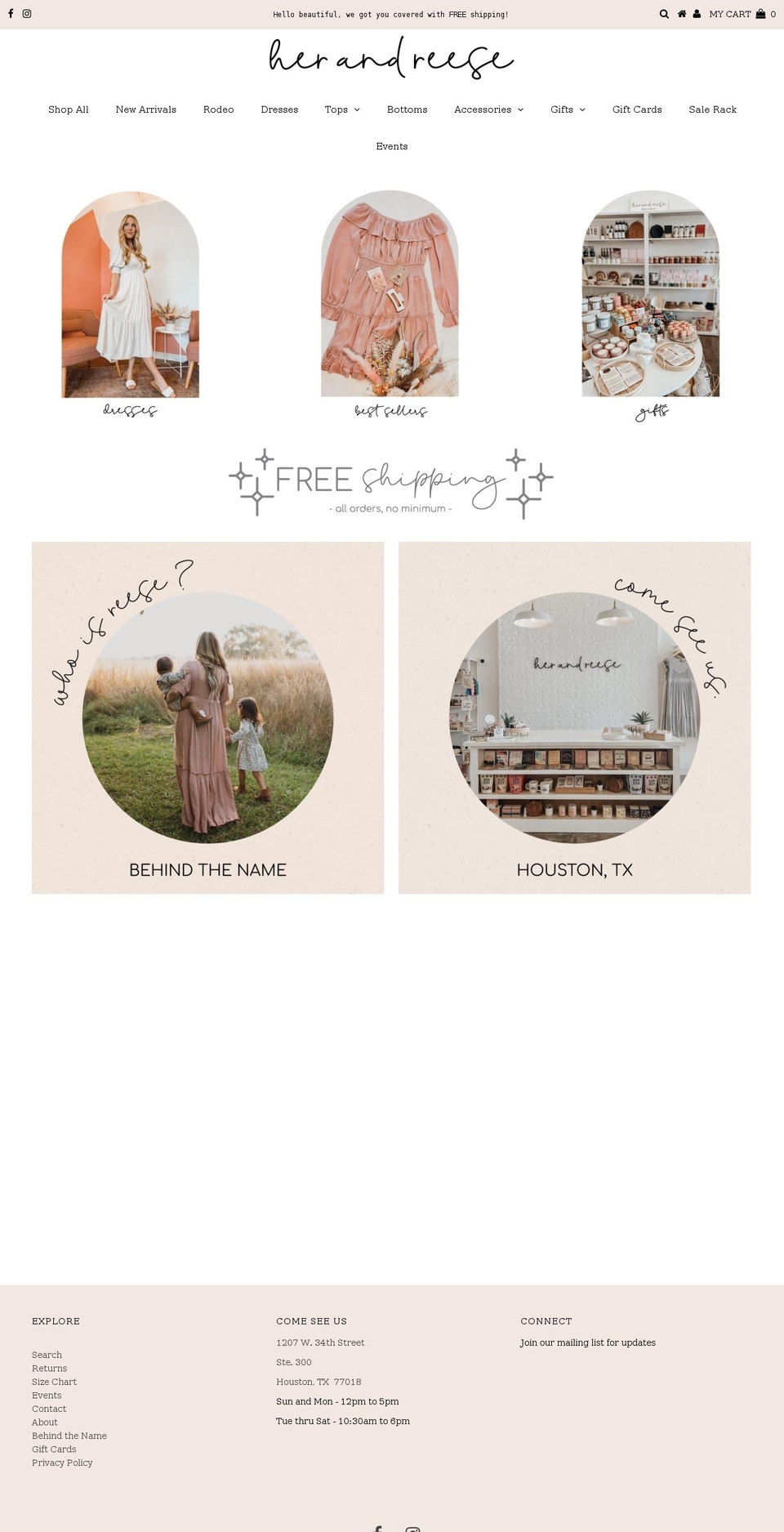 herandreese.com shopify website screenshot