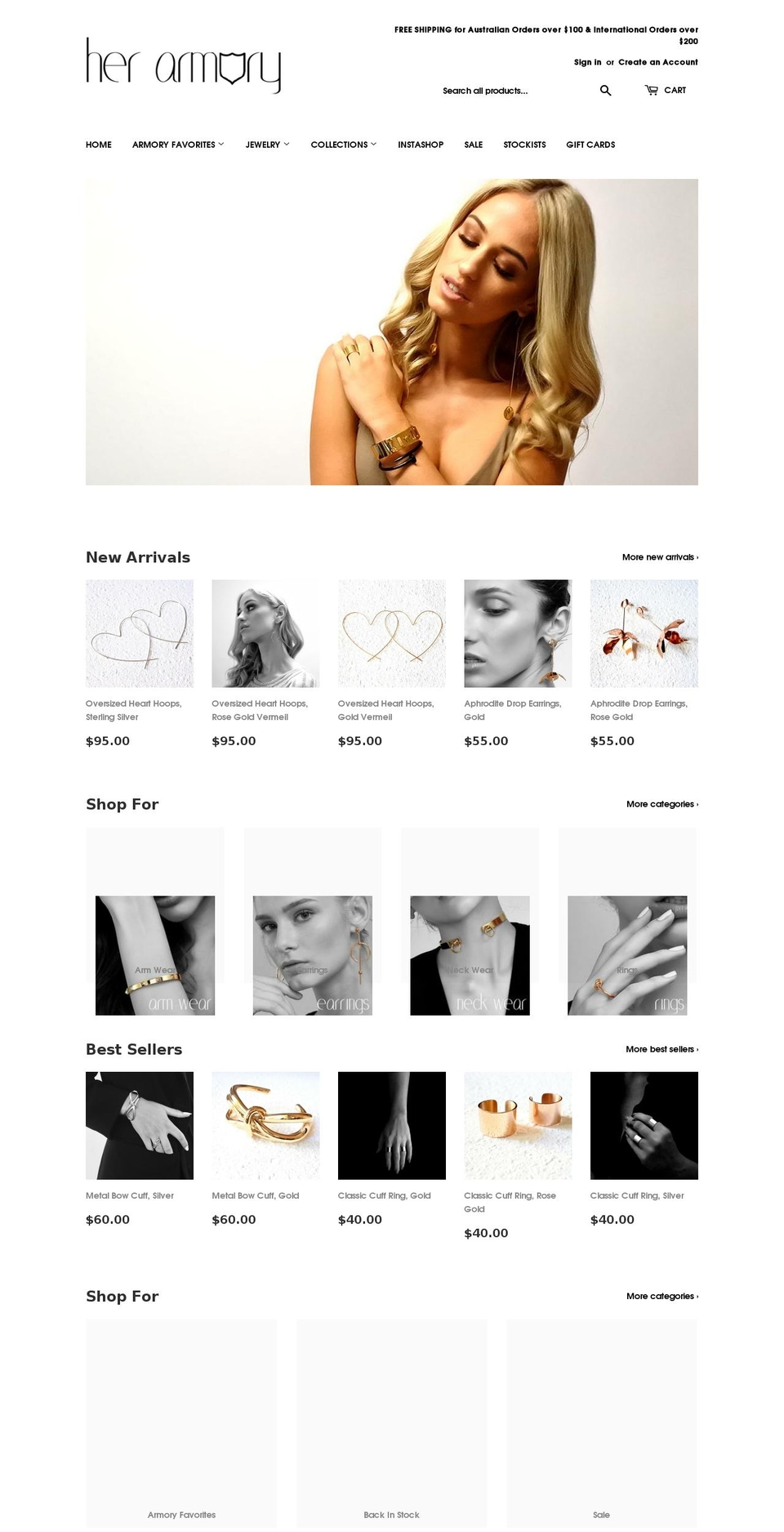 herarmory.com — Shopify storefront screenshot