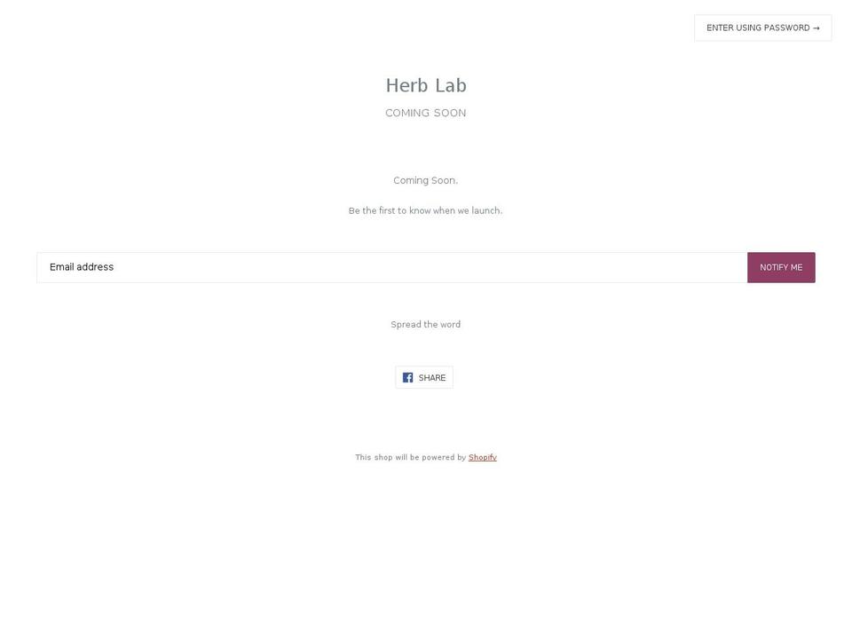 herb-lab.com — Shopify storefront screenshot