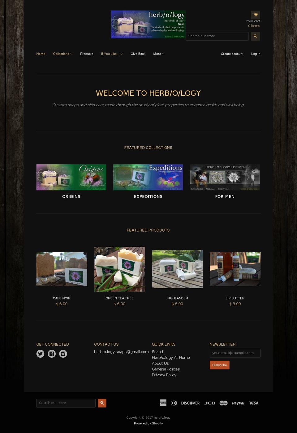 herb-o-logy.com shopify website screenshot