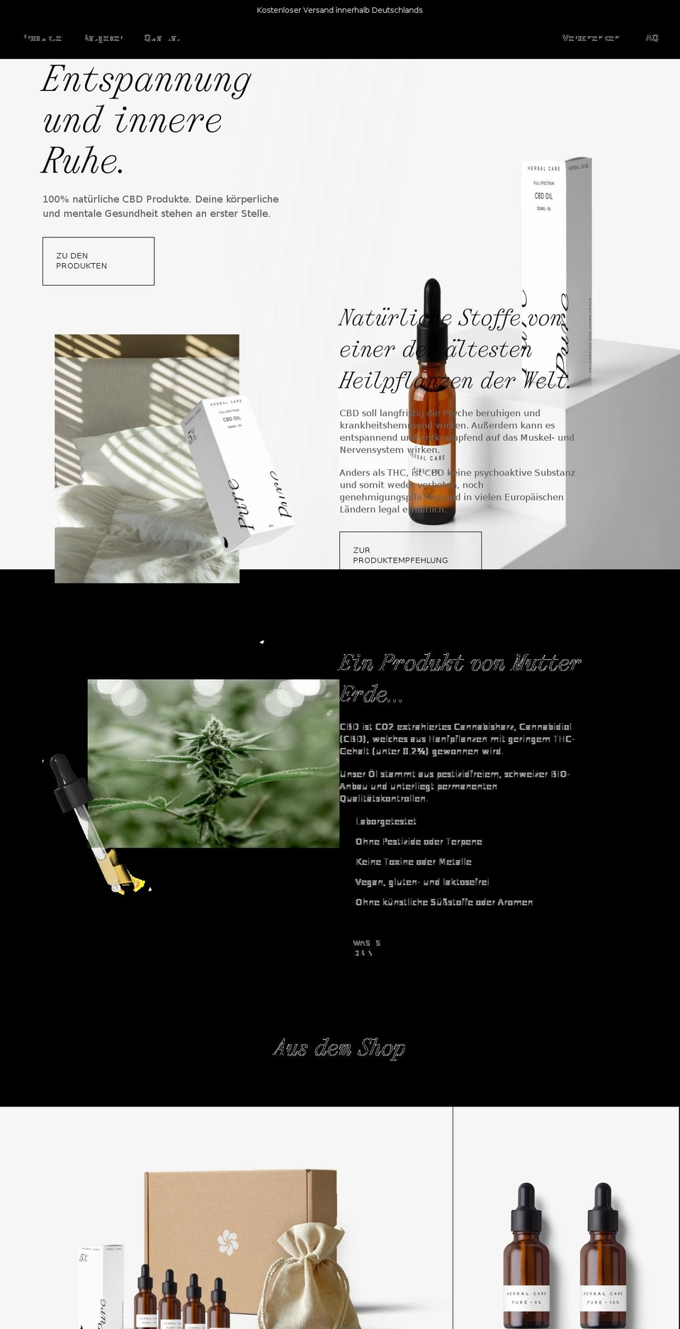 herbal-care.store shopify website screenshot