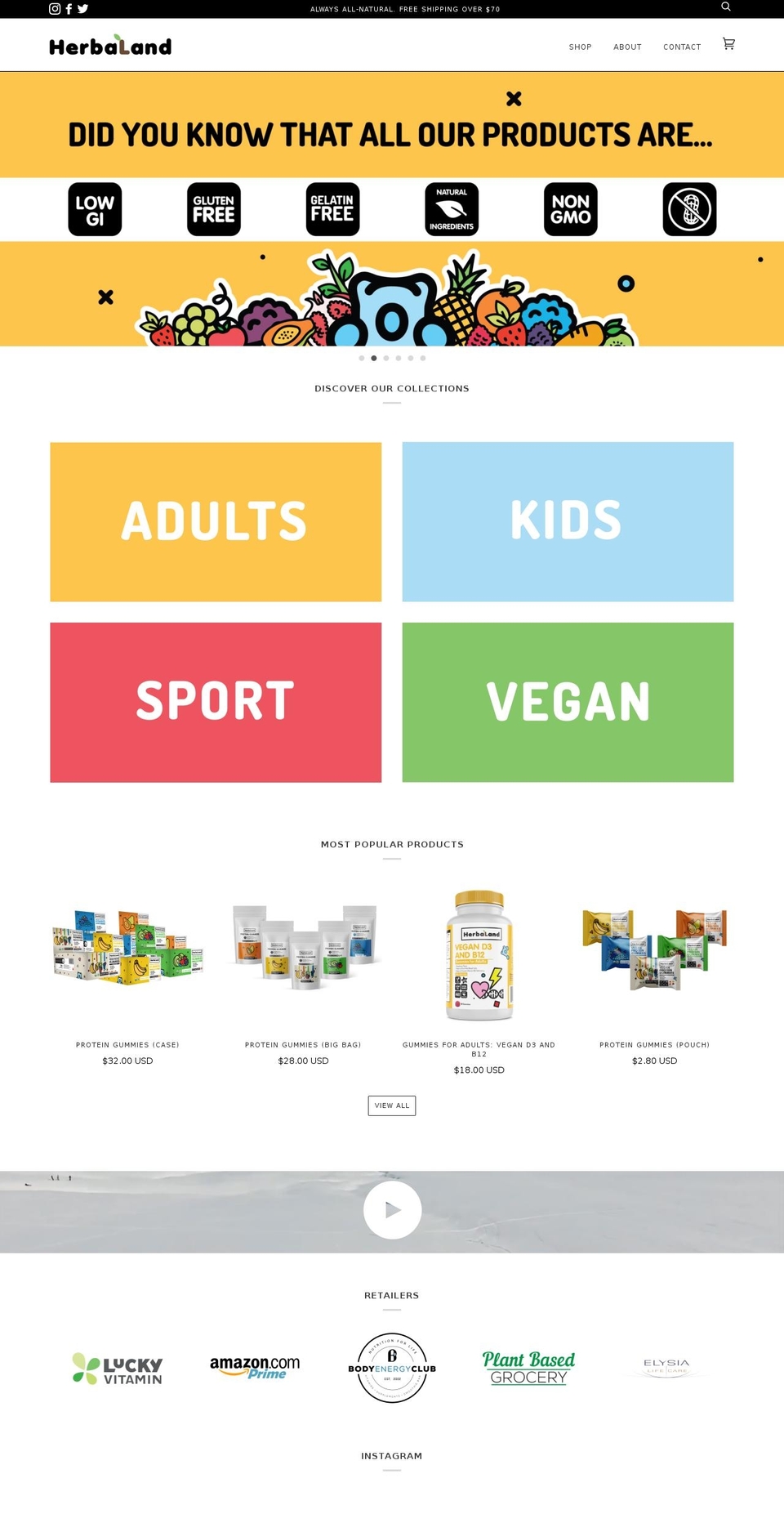 herbaland.com — Shopify storefront screenshot
