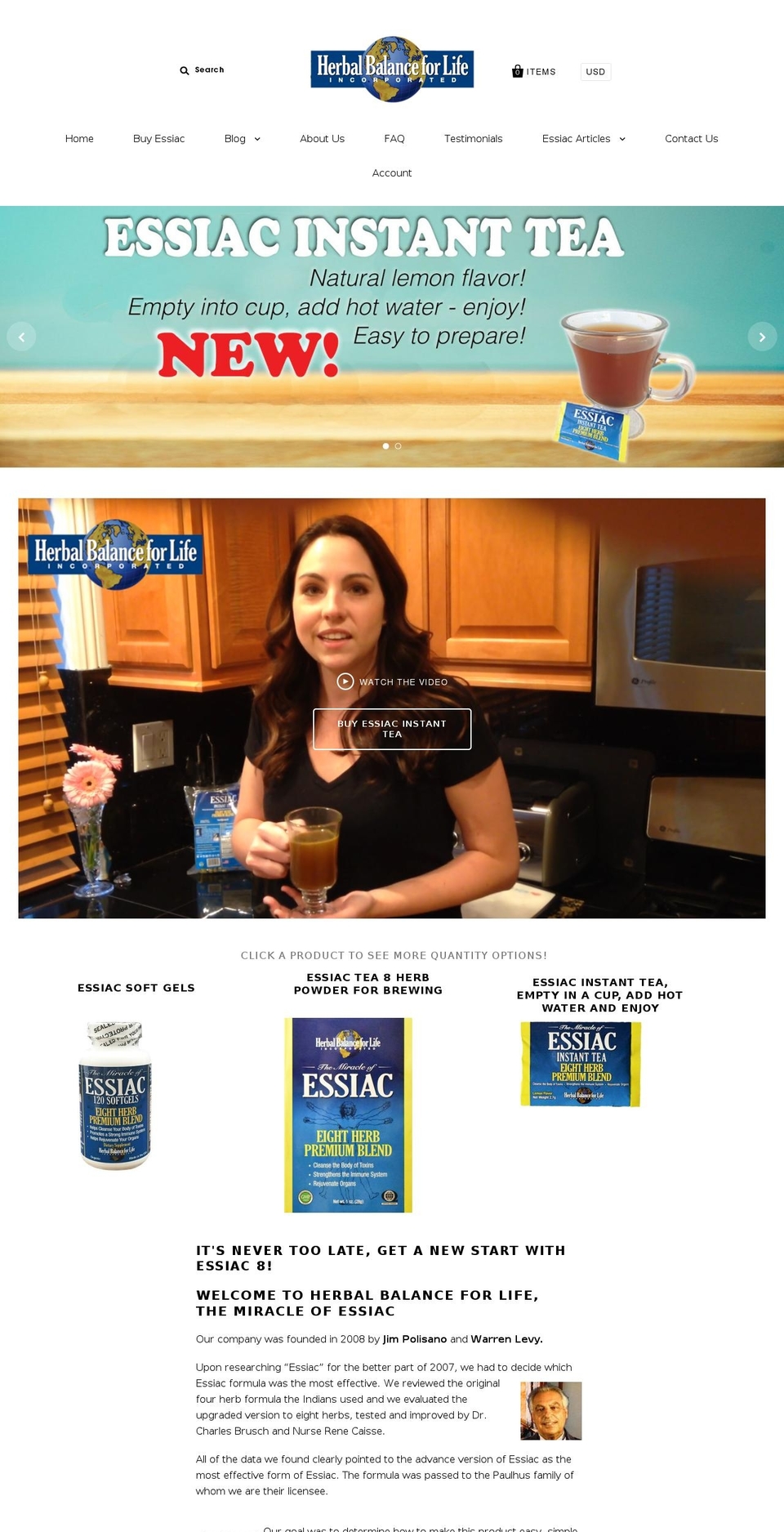 herbalbalanceforlife.com shopify website screenshot