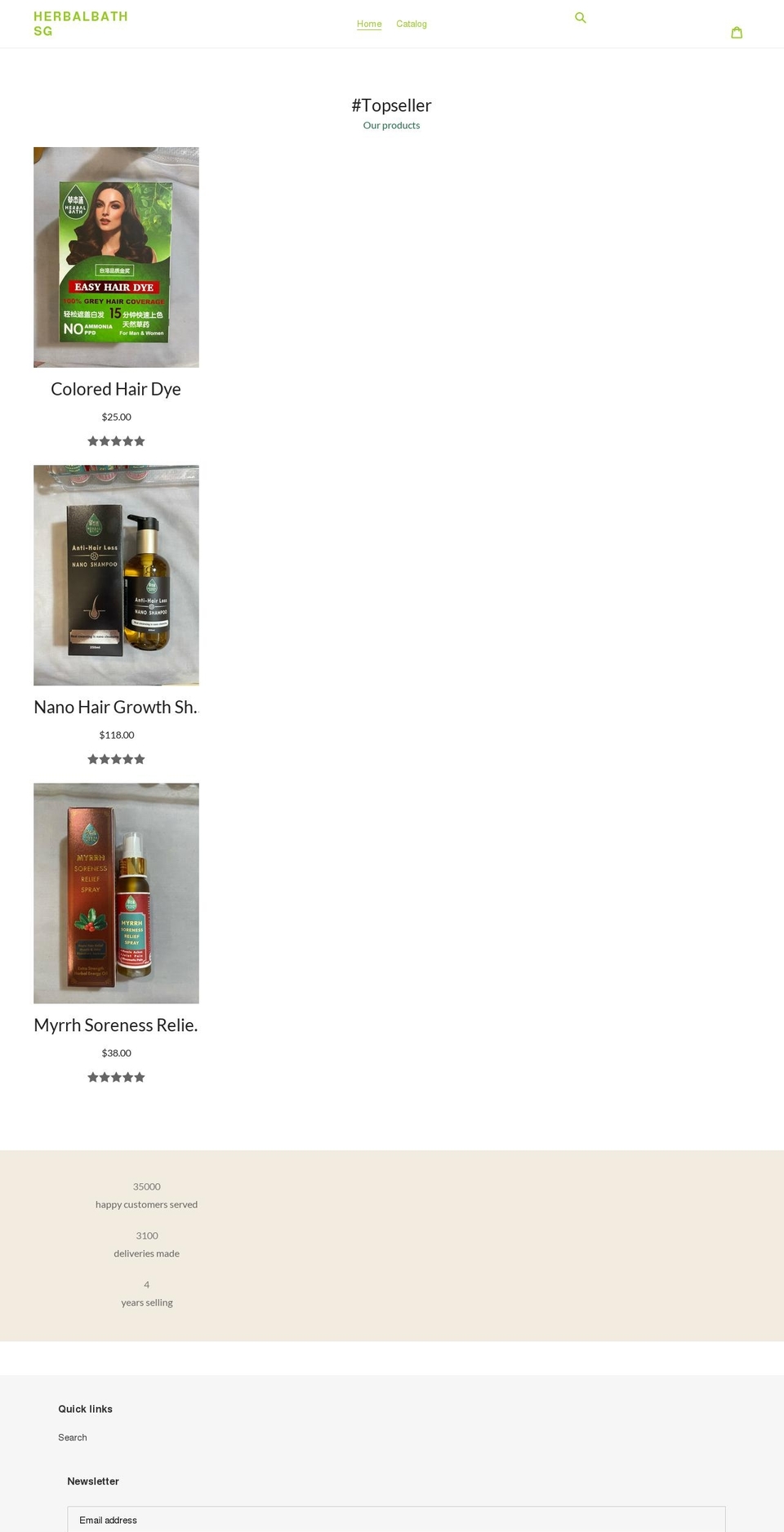 herbalbathsg.com shopify website screenshot