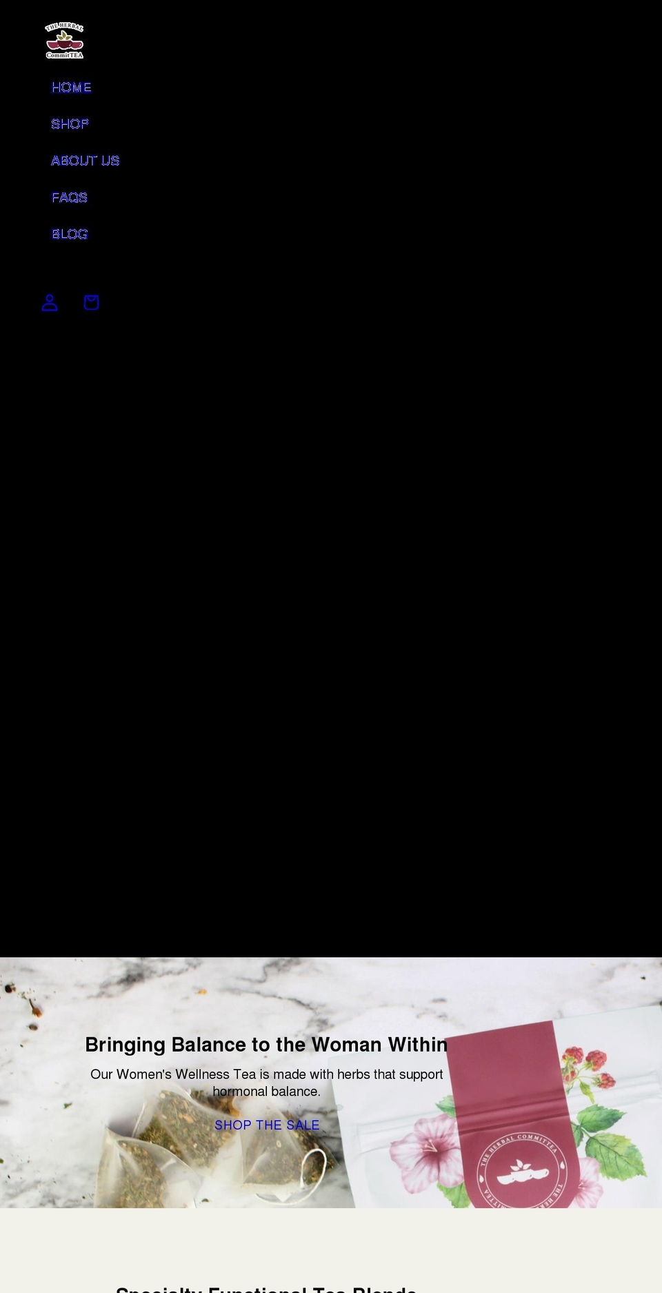 herbalcommittea.com shopify website screenshot