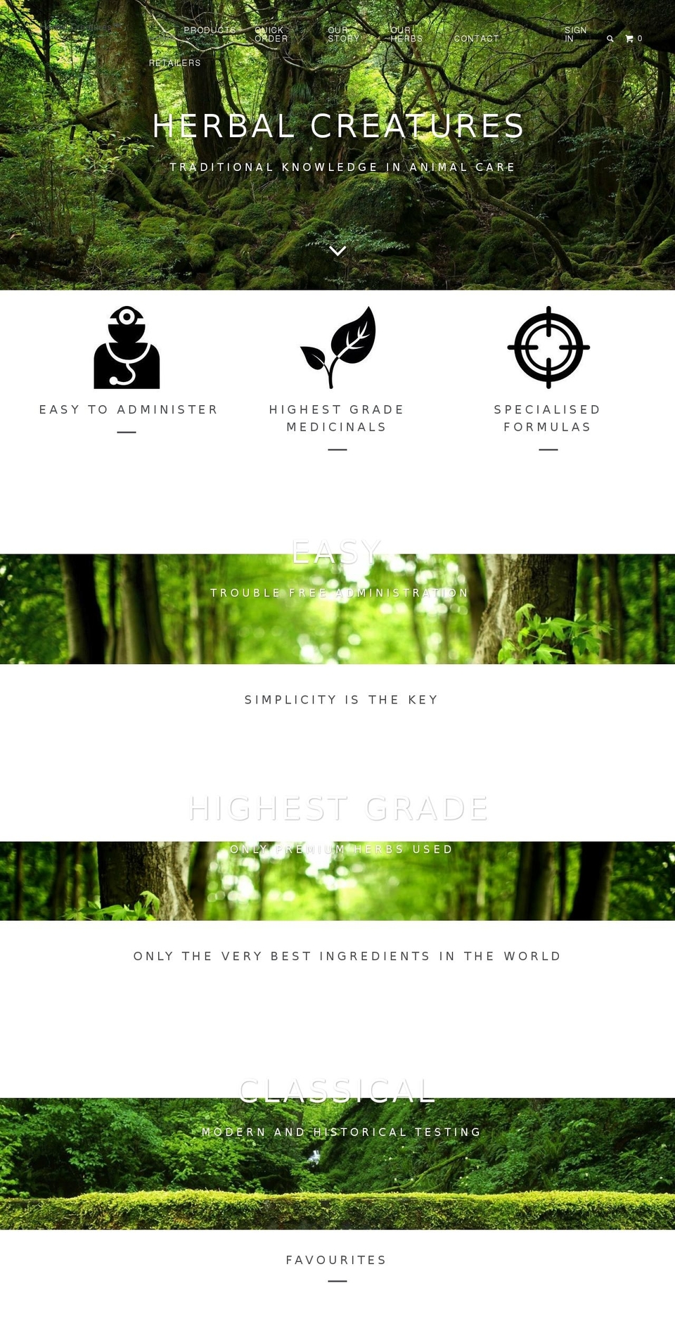 herbalcreatures.com.au shopify website screenshot
