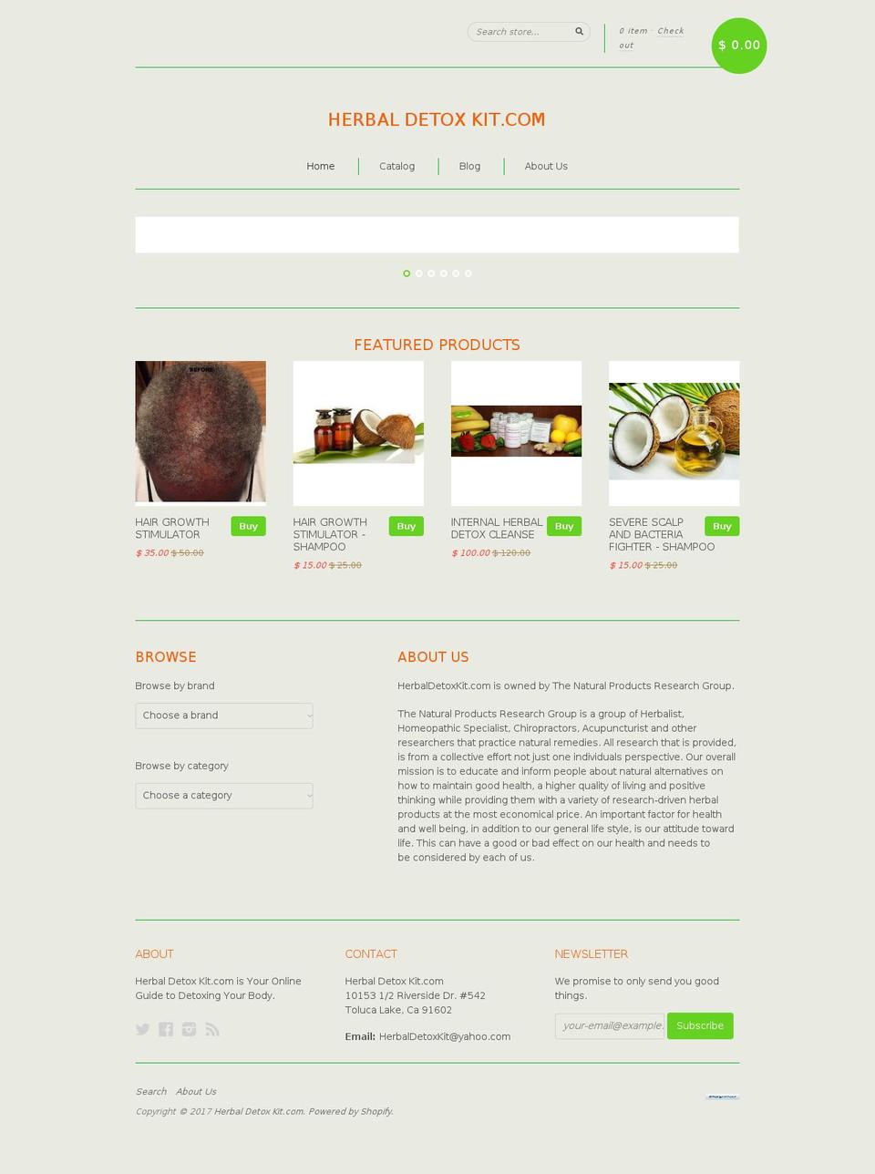 herbaldetoxkit.com shopify website screenshot
