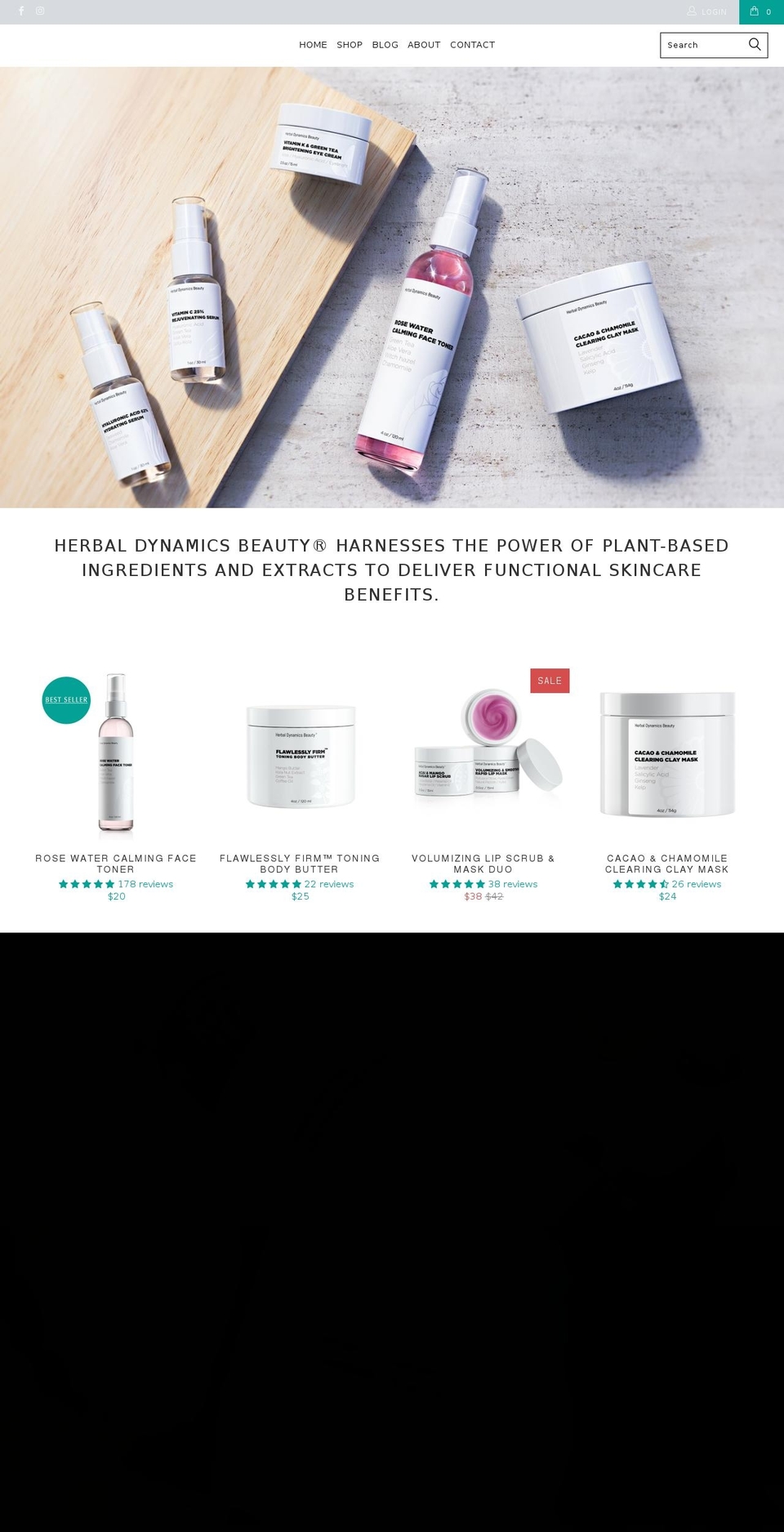 herbaldynamicsbeauty.com shopify website screenshot