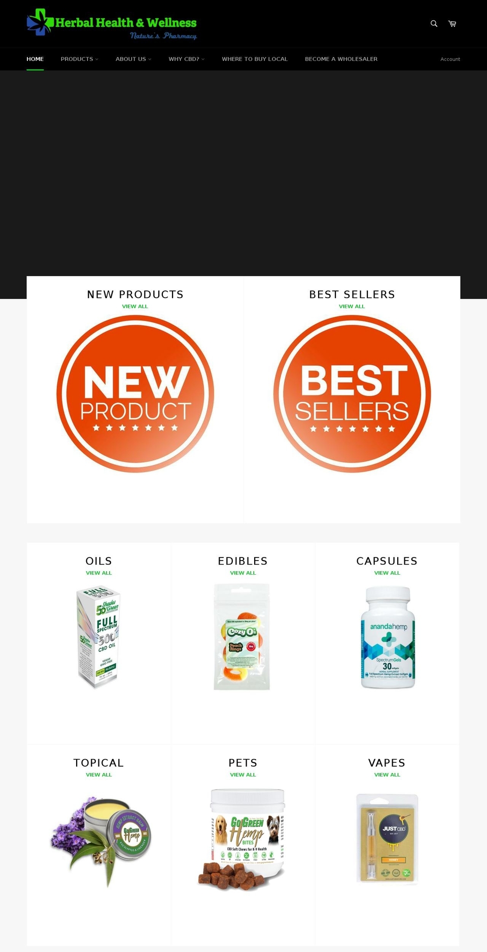 herbalhealthandwellness.com — Shopify storefront screenshot