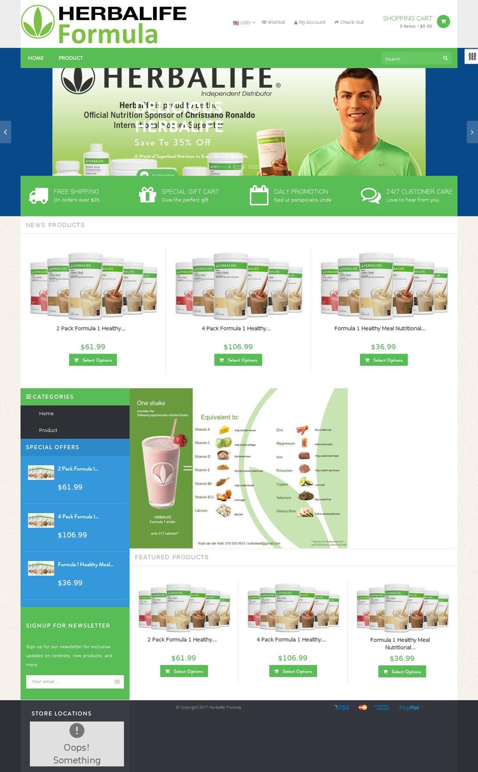 herbalifeformula.com shopify website screenshot