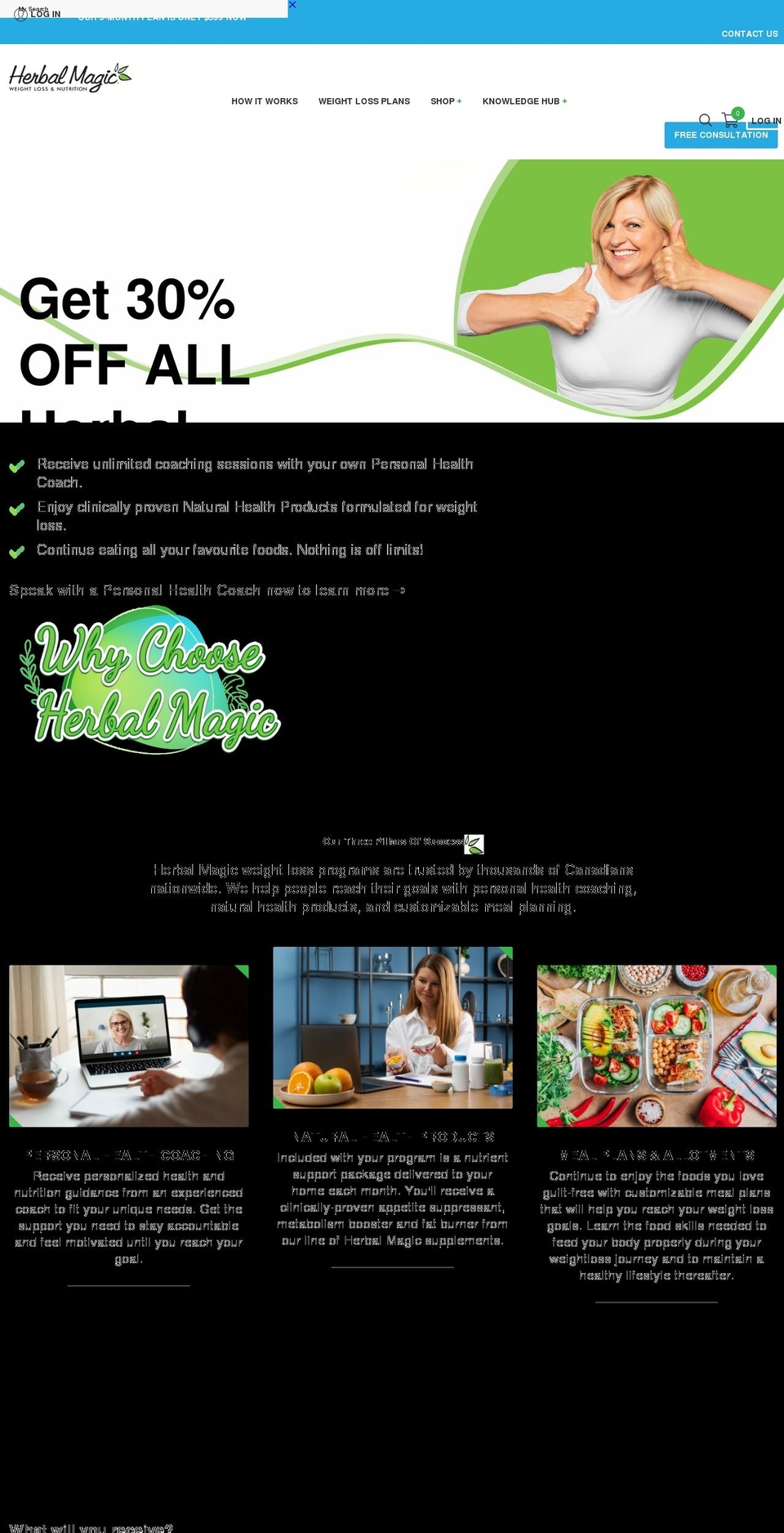 herbalmagic.com — Shopify storefront screenshot