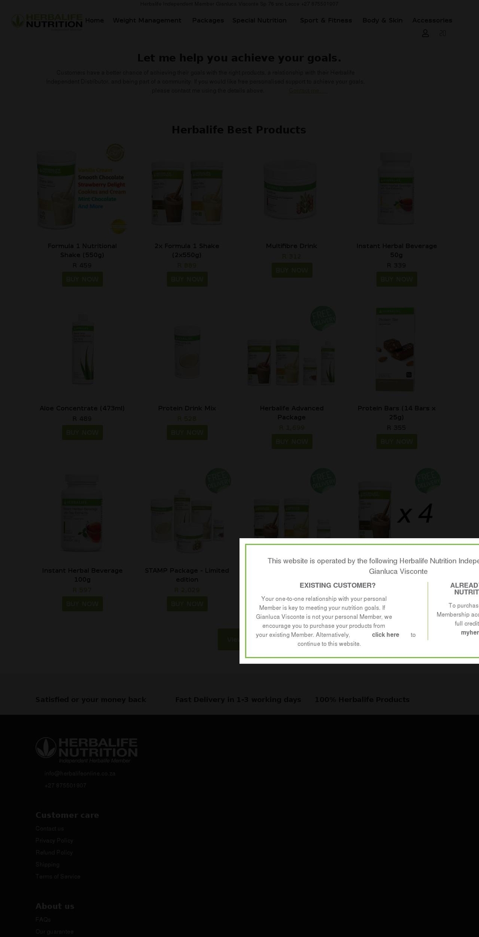 herbalonline24.co.za shopify website screenshot