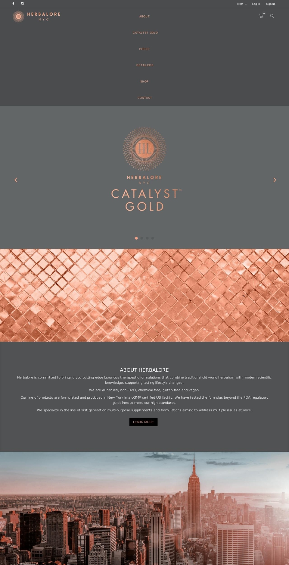 herbalorenyc.com shopify website screenshot