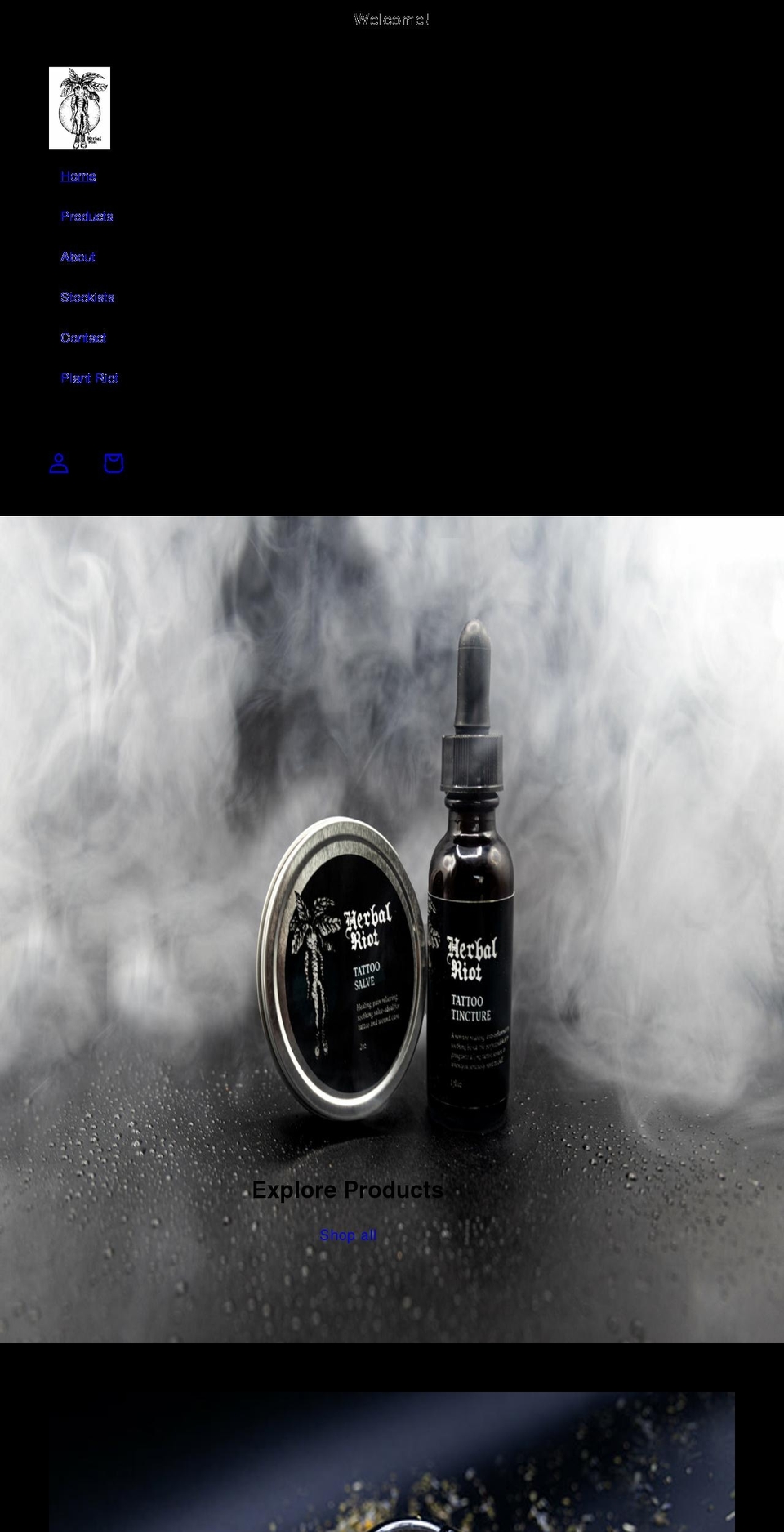 herbalriot.com shopify website screenshot