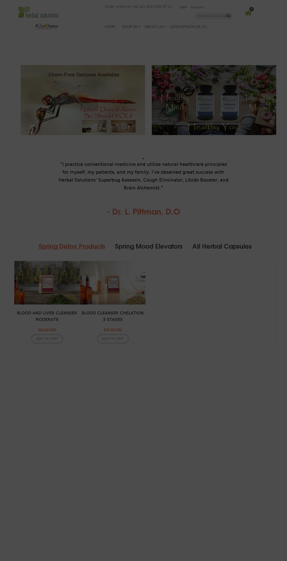 organica-v1-3 Shopify theme site example herbalsolutions.net