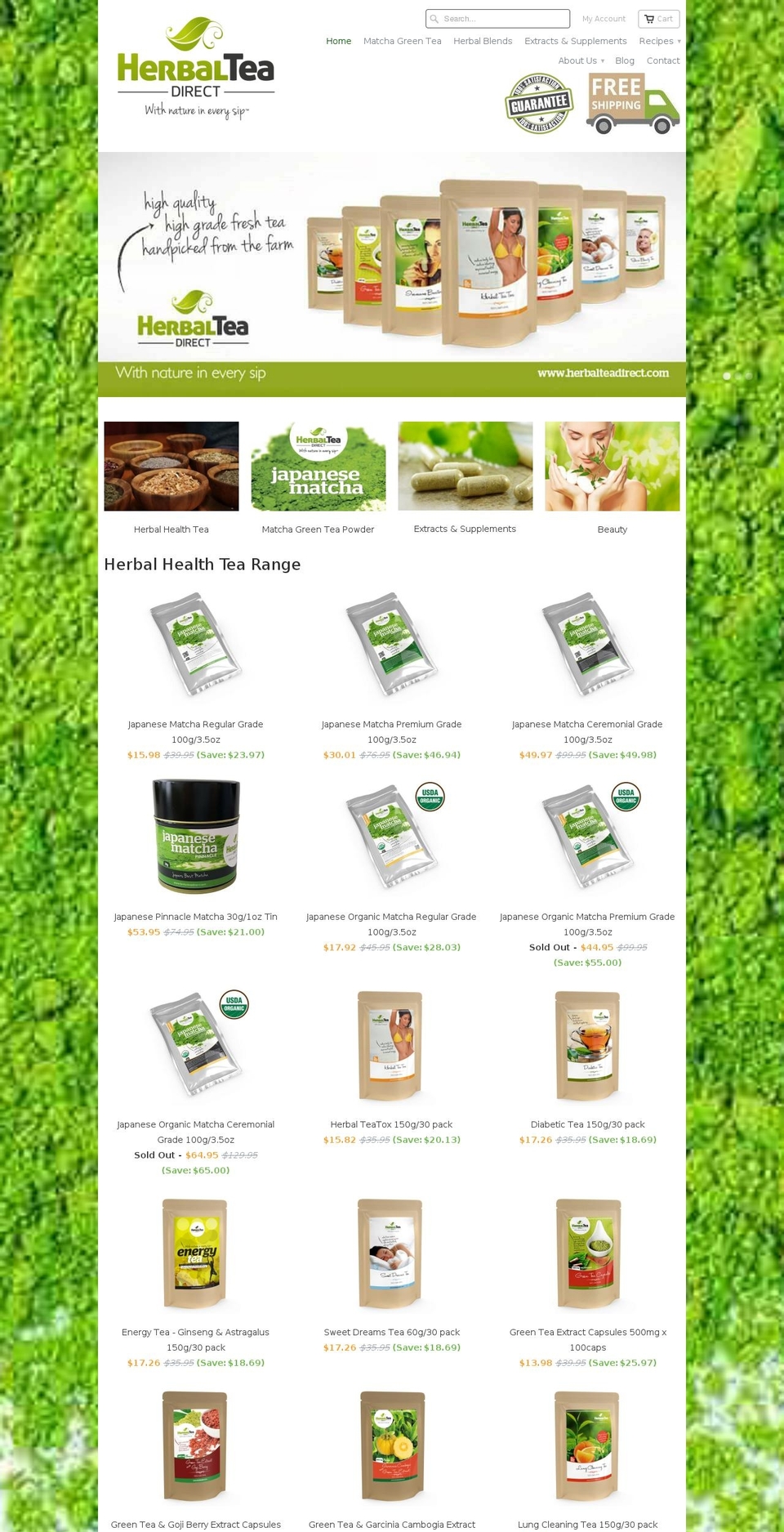 herbalteadirect.com.au shopify website screenshot