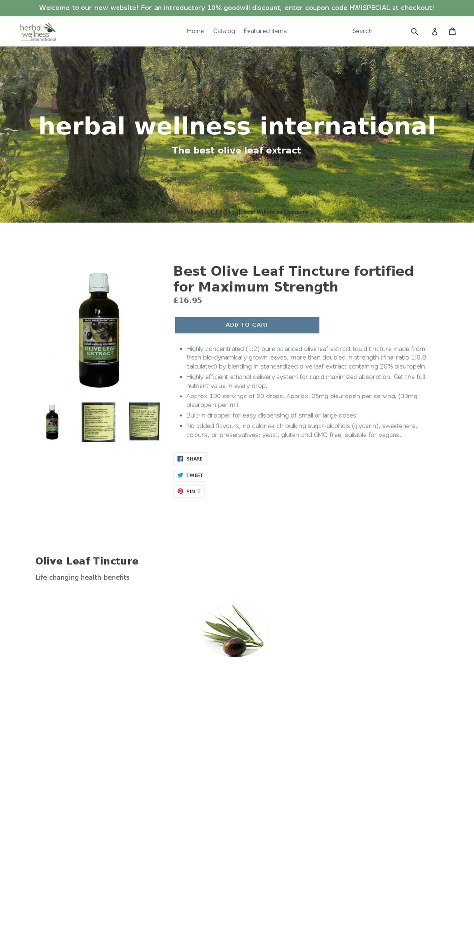 herbalwellnessinternational.com shopify website screenshot