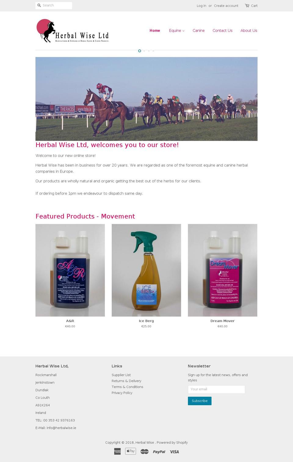 herbalwise.ie shopify website screenshot