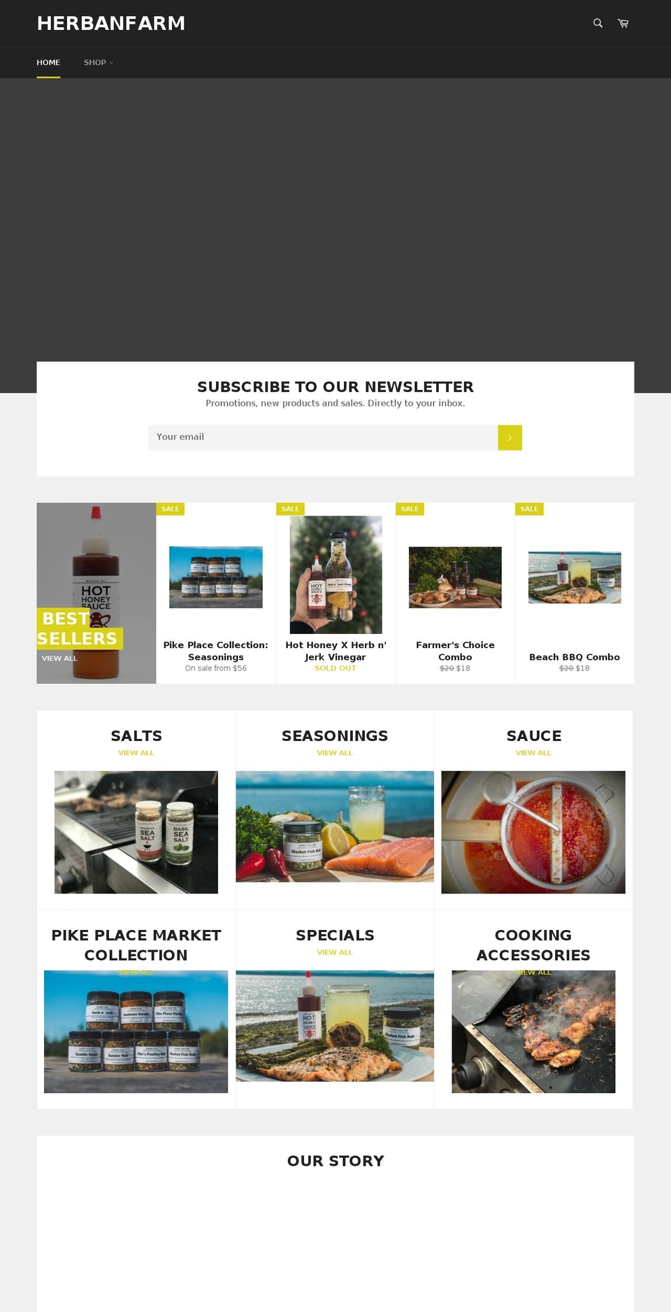 herbanfarm.com — Shopify storefront screenshot