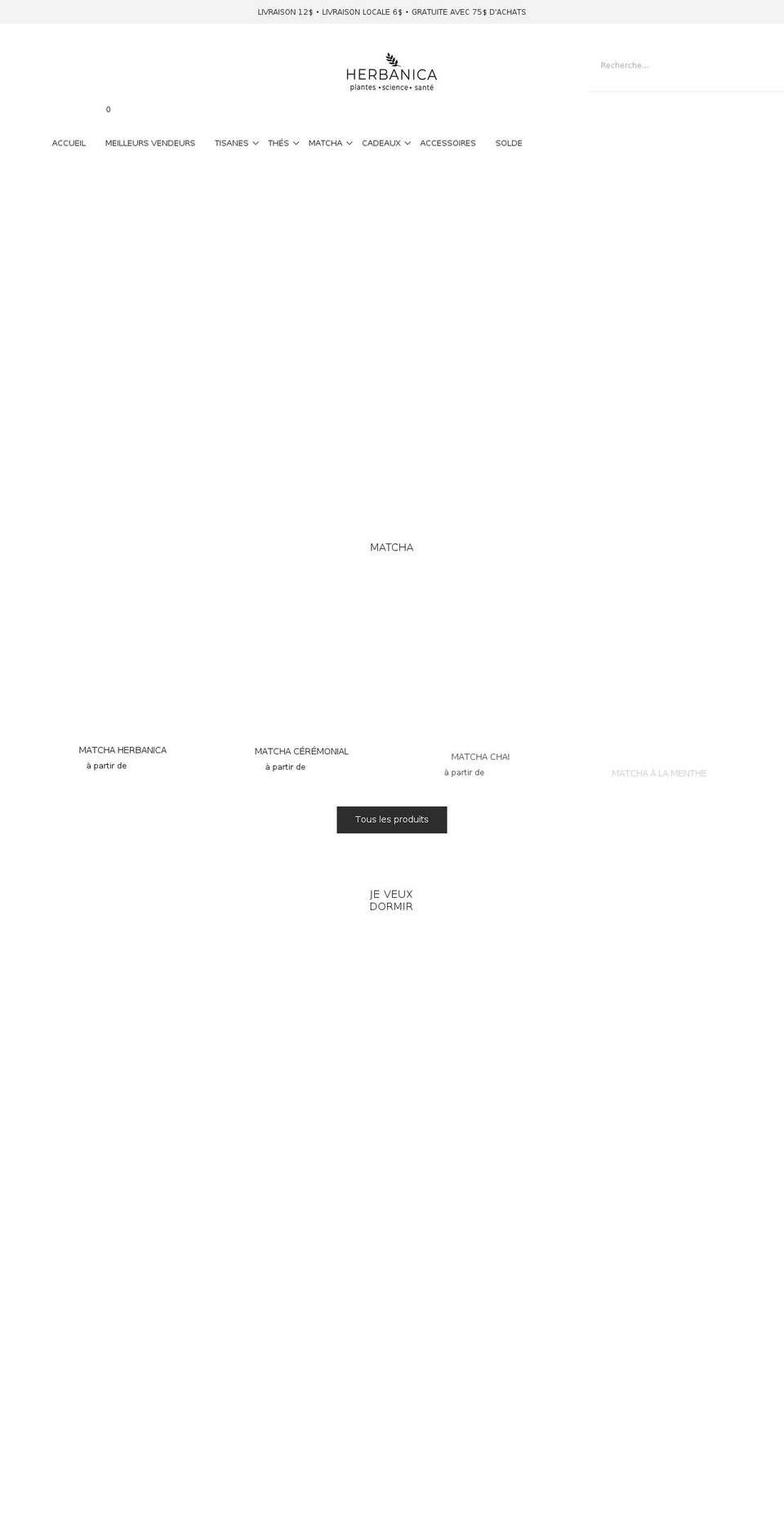 herbanica.ca shopify website screenshot