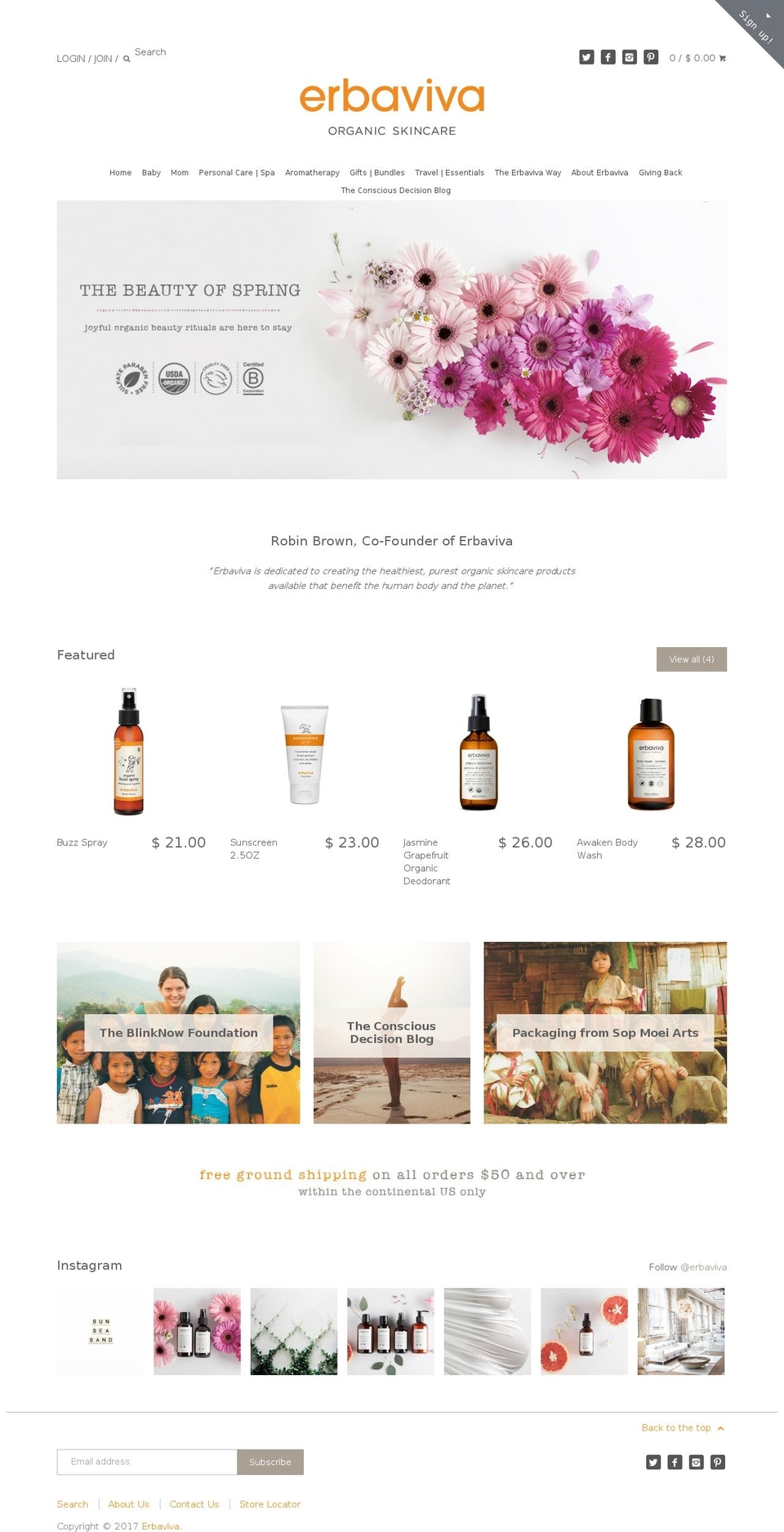 herbaviva.com shopify website screenshot
