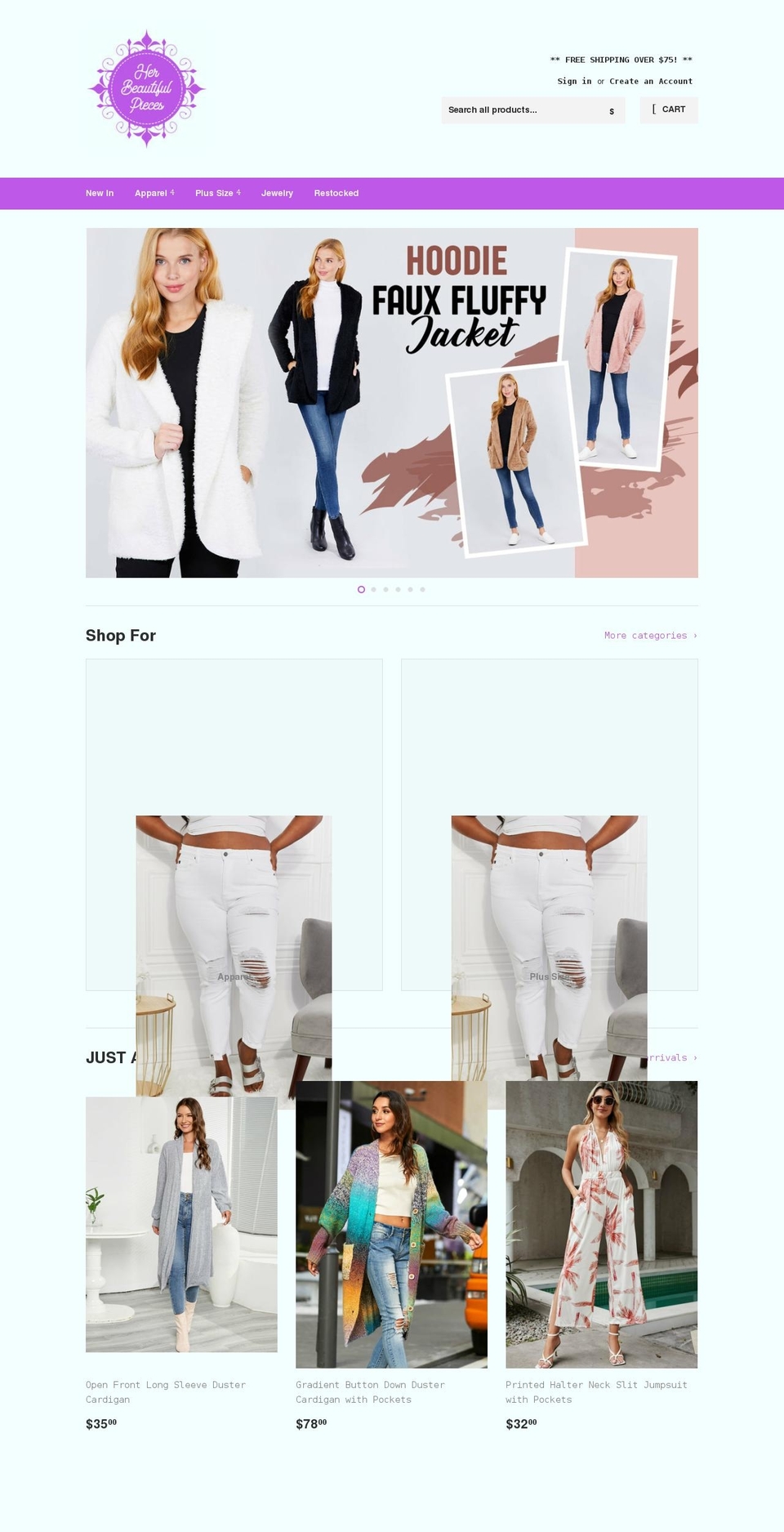 Vistarapid t Shopify theme site example herbeautifulpieces.com