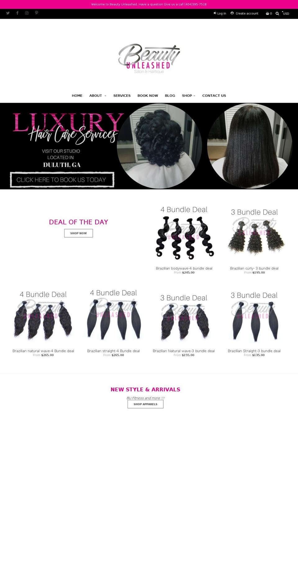 herbeautyunleashed.com — Shopify storefront screenshot