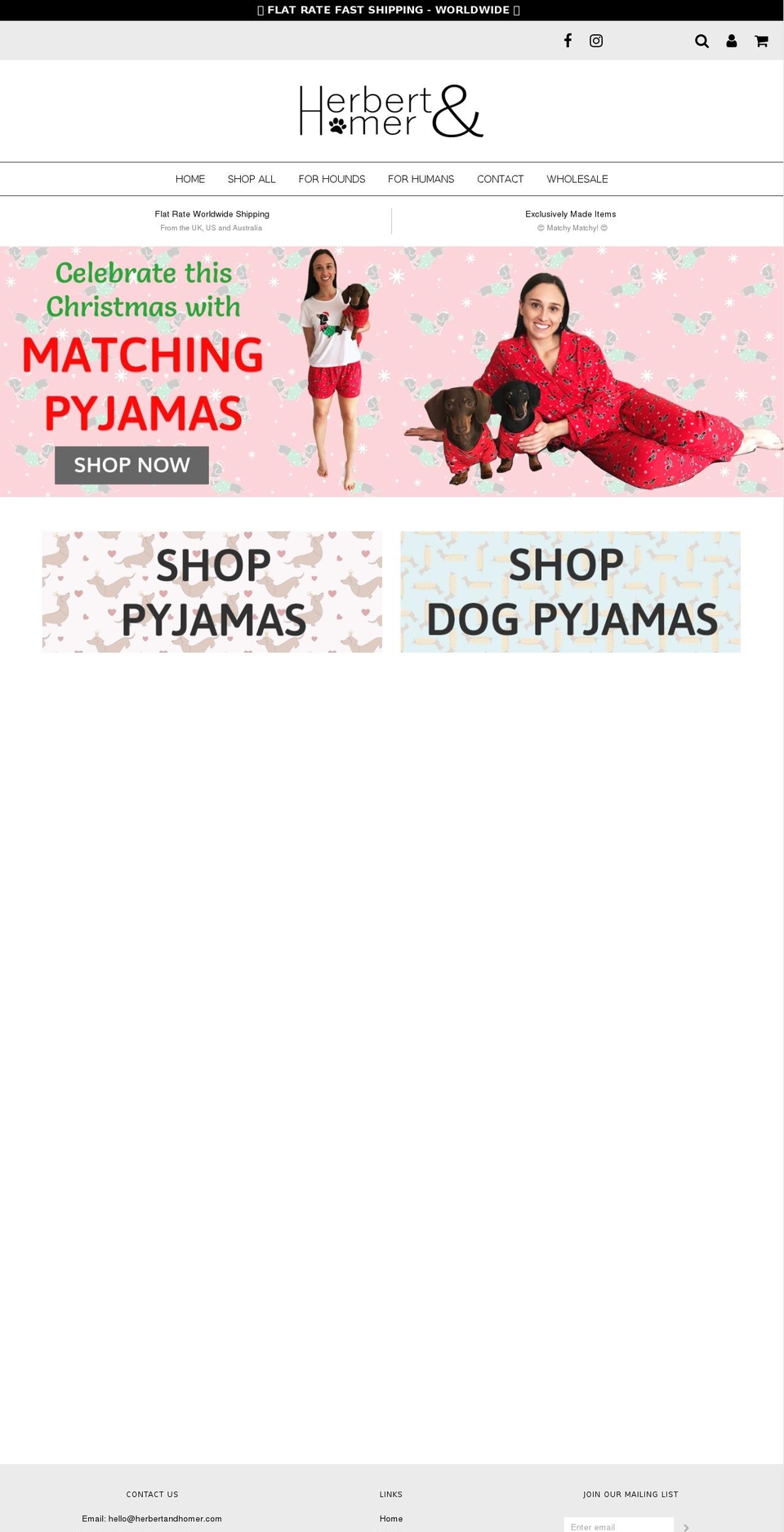 herbertandhomer.com shopify website screenshot