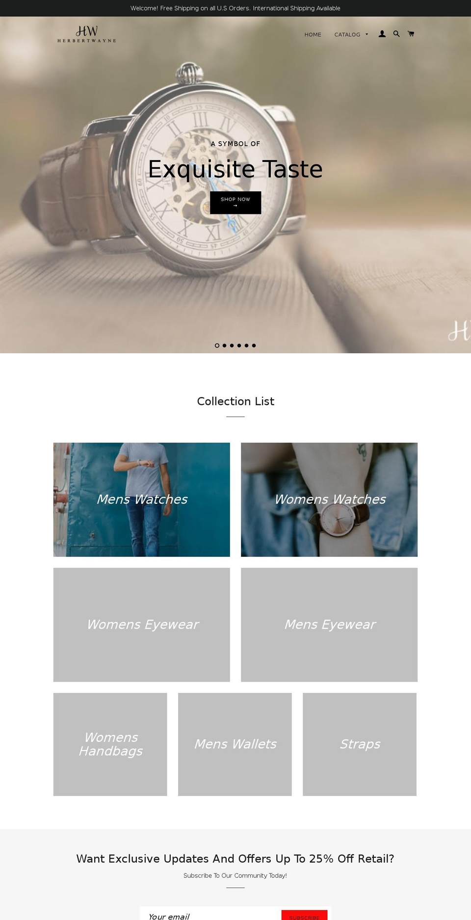 herbertwayne.com — Shopify storefront screenshot