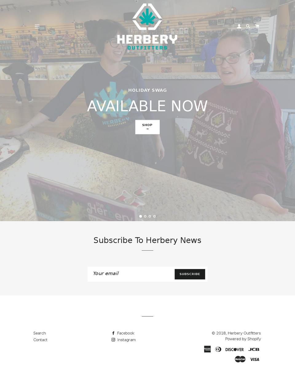 herberyoutfitters.com — Shopify storefront screenshot