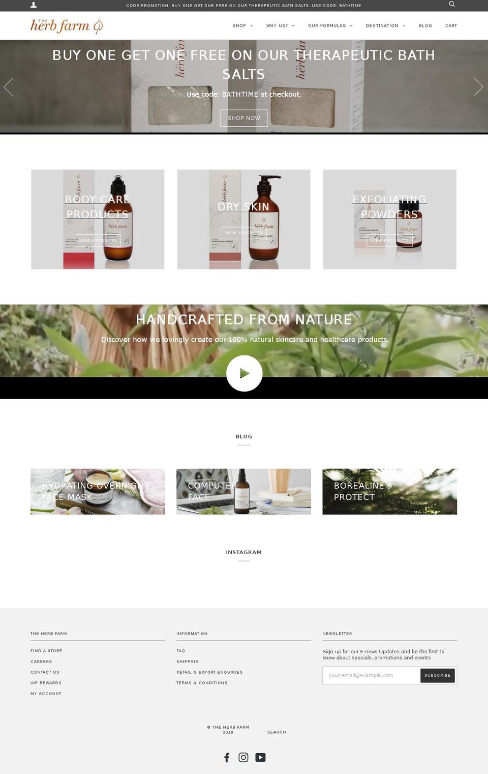 herbfarm.co.nz shopify website screenshot