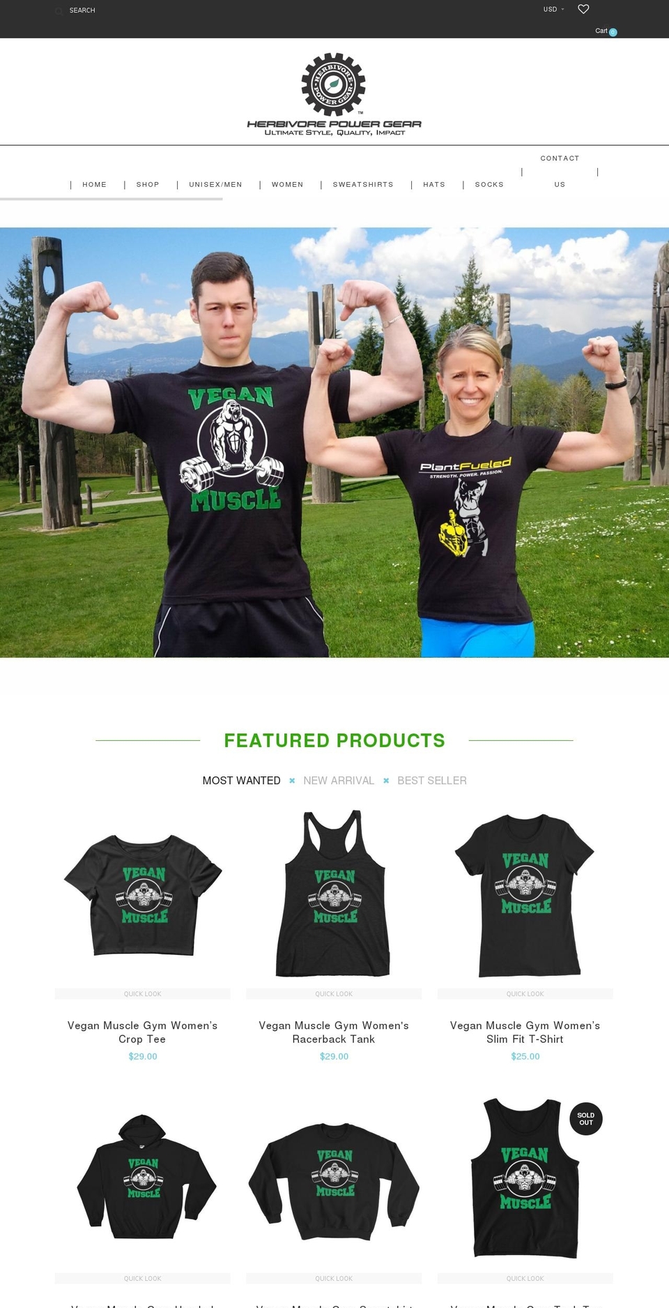 tshirthelpdeskstore-premium Shopify theme site example herbivorepowergear.com