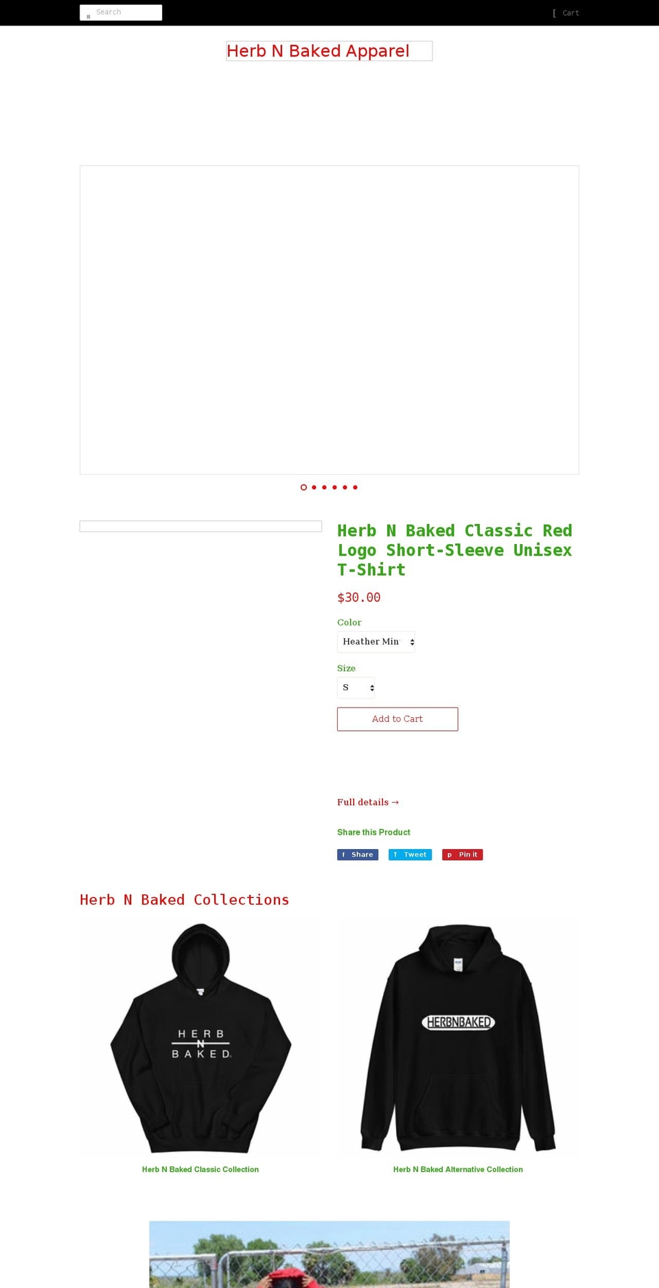 herbnbaked.com shopify website screenshot