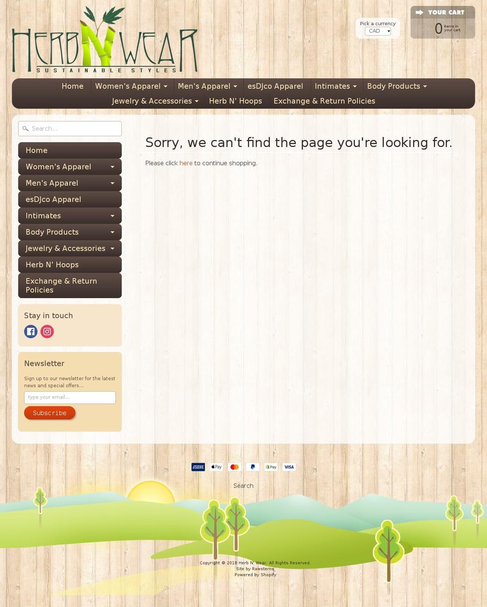 herbnhoops.net shopify website screenshot